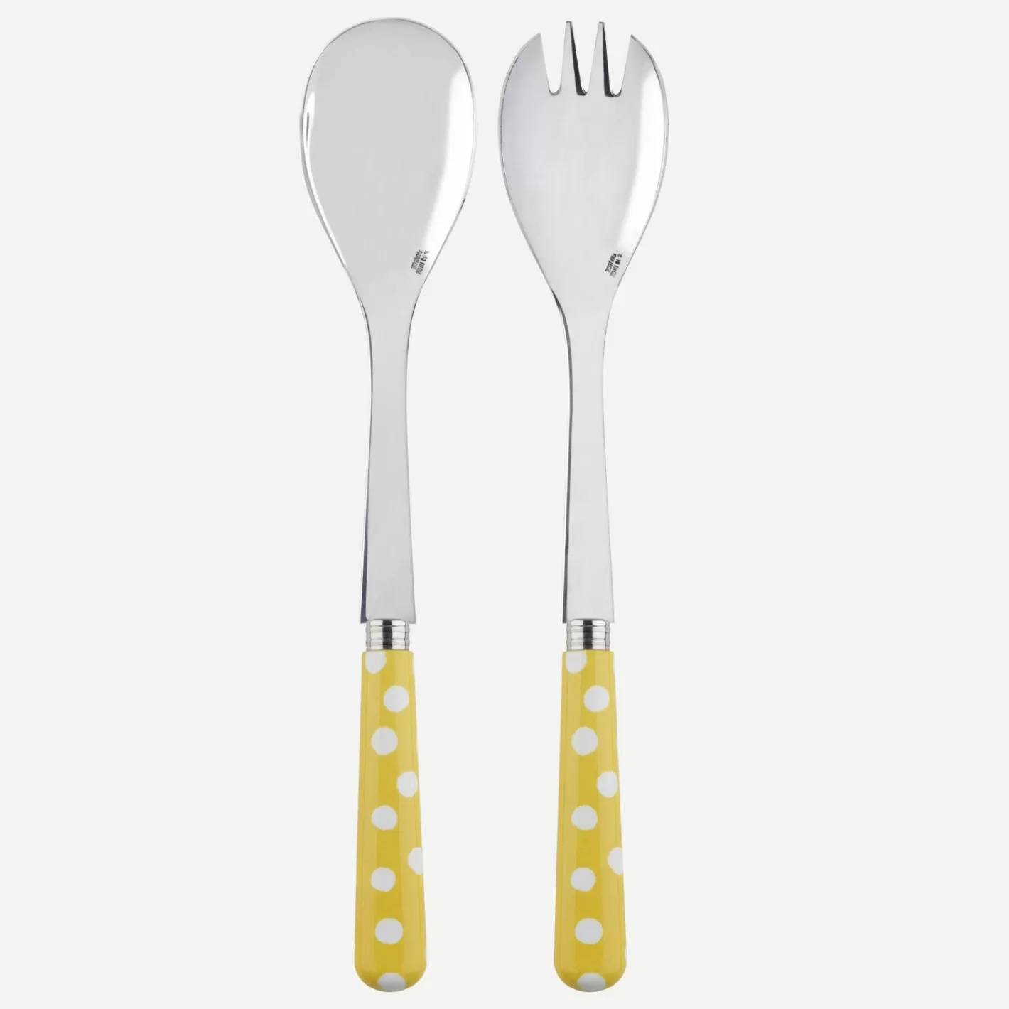 Sabre Paris Salad Set>White Dots, Yellow