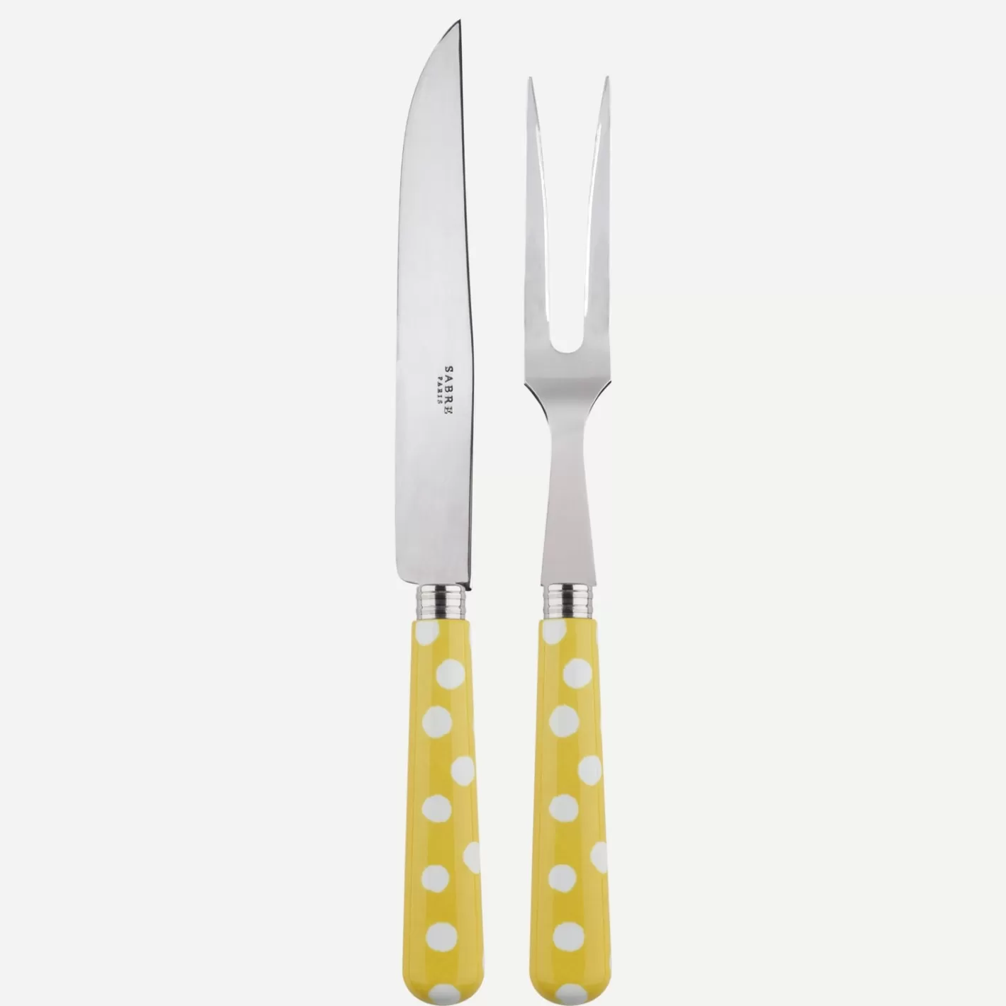 Sabre Paris Carving Set>White Dots, Yellow