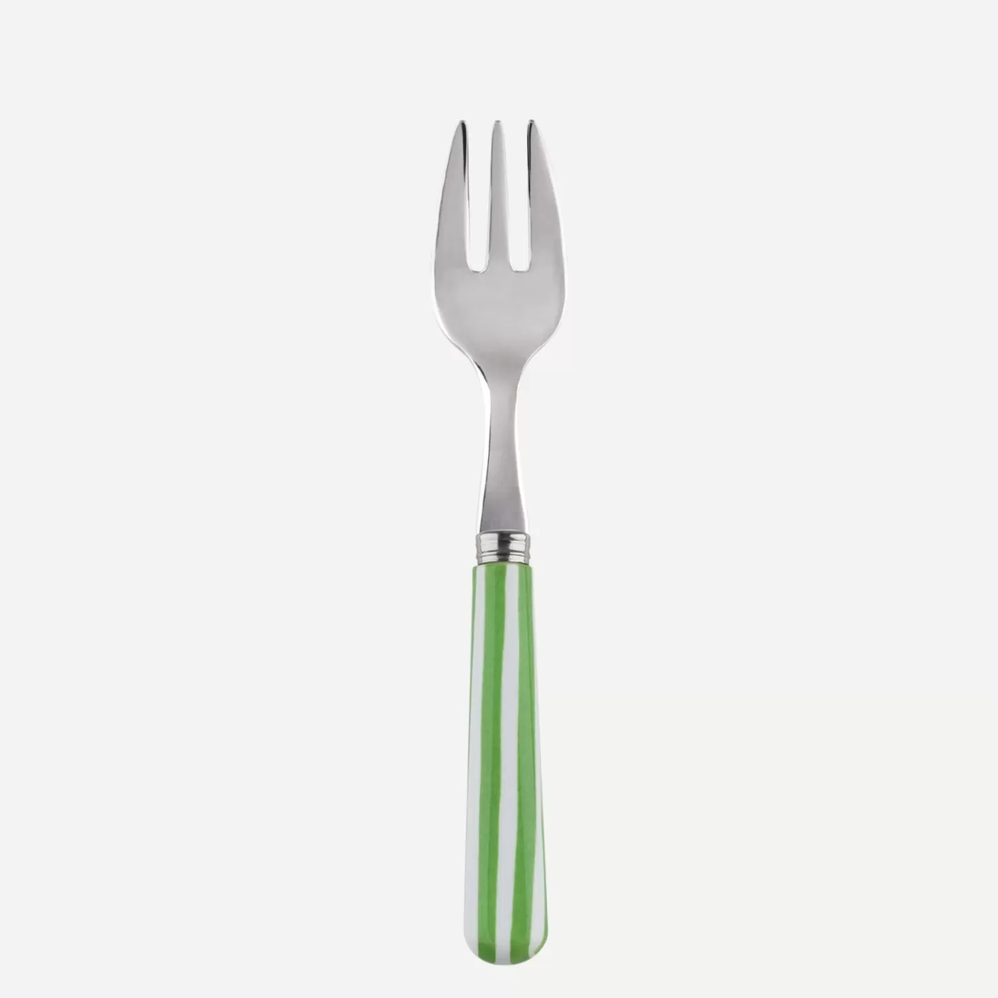 Sabre Paris Oyster Fork>White Stripe, Garden green