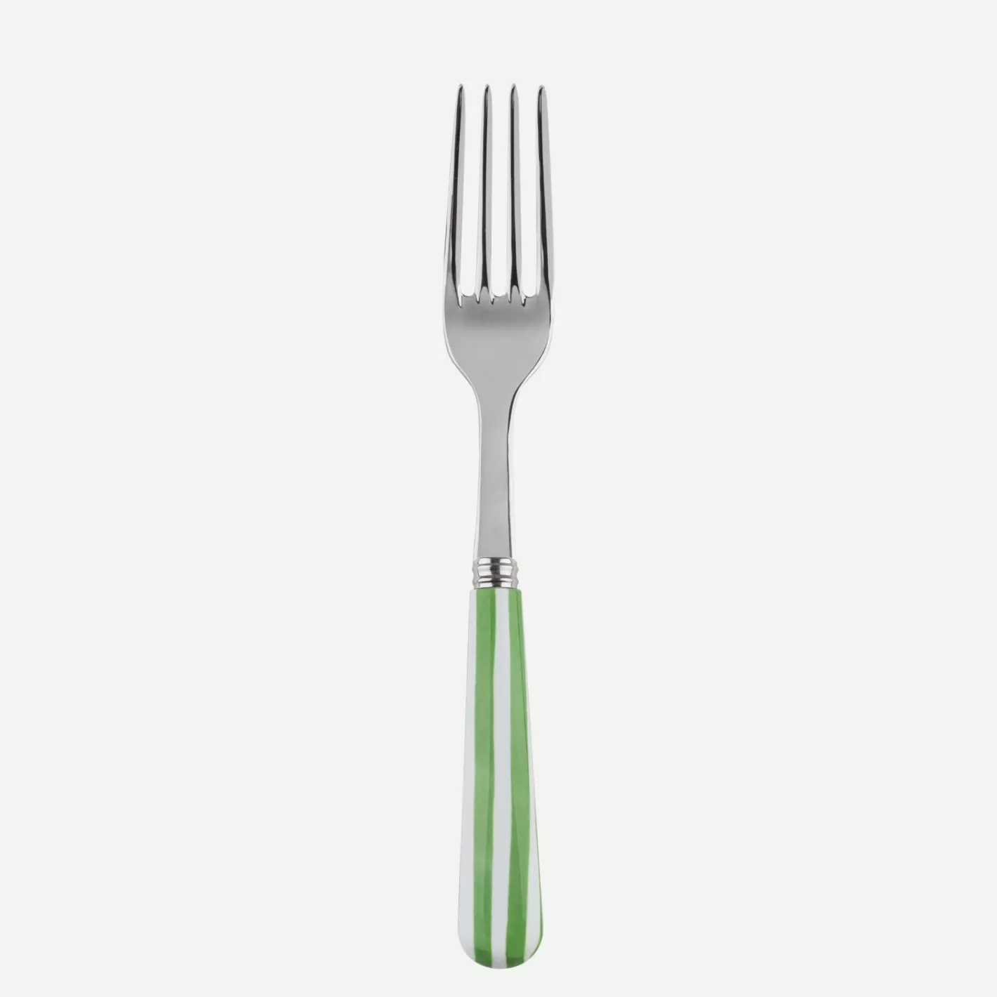 Sabre Paris Salad Fork>White Stripe, Garden green