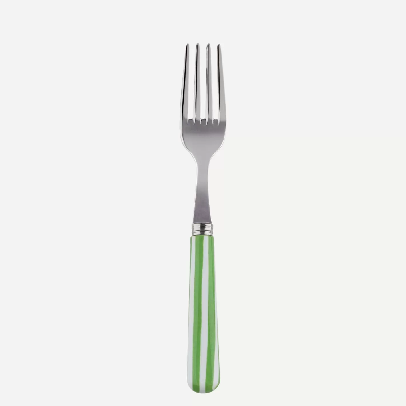 Sabre Paris Small Fork>White Stripe, Garden green