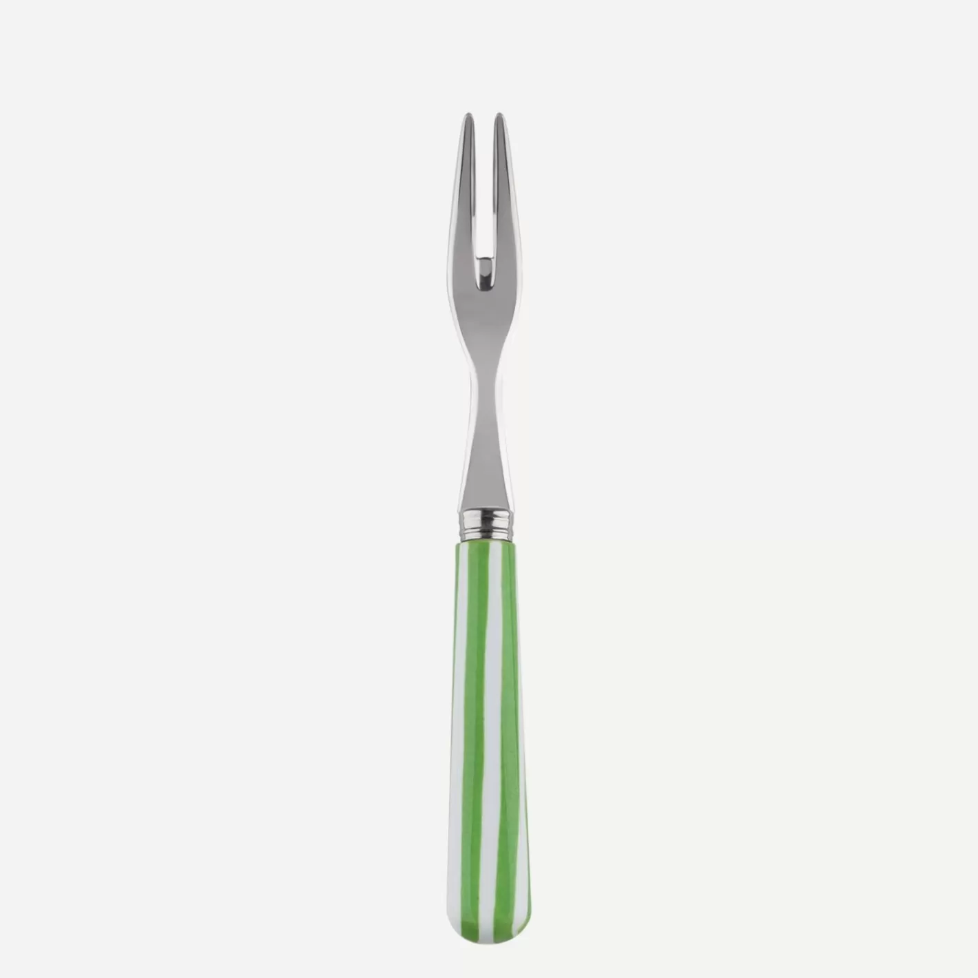 Sabre Paris Cocktail Fork>White Stripe, Garden green