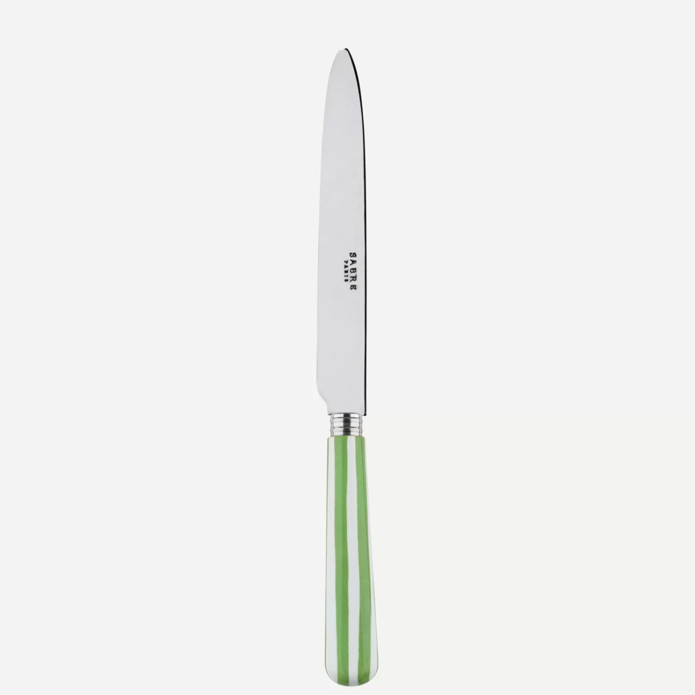 Sabre Paris Dinner Knife>White Stripe, Garden green