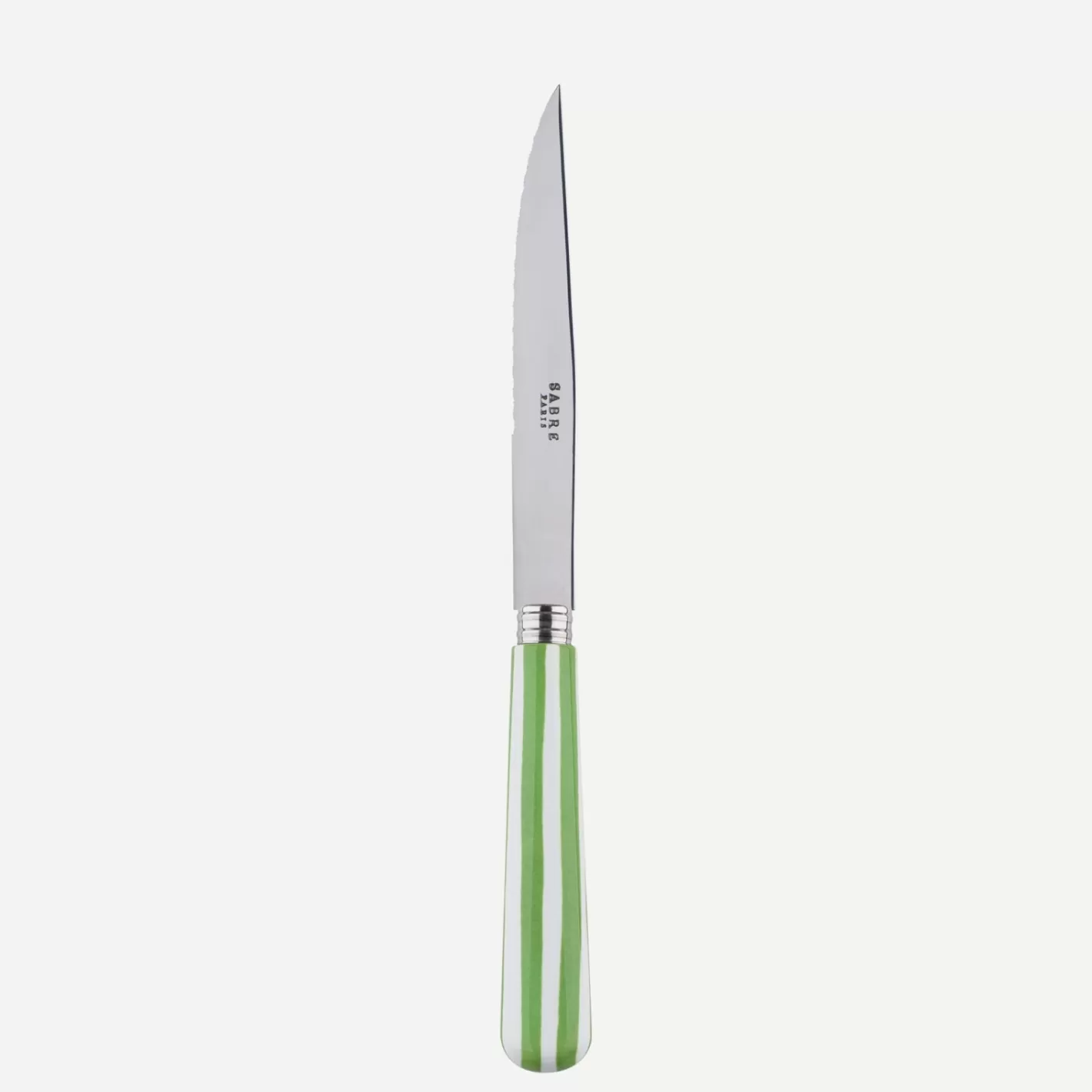 Sabre Paris Steak Knife>White Stripe, Garden green