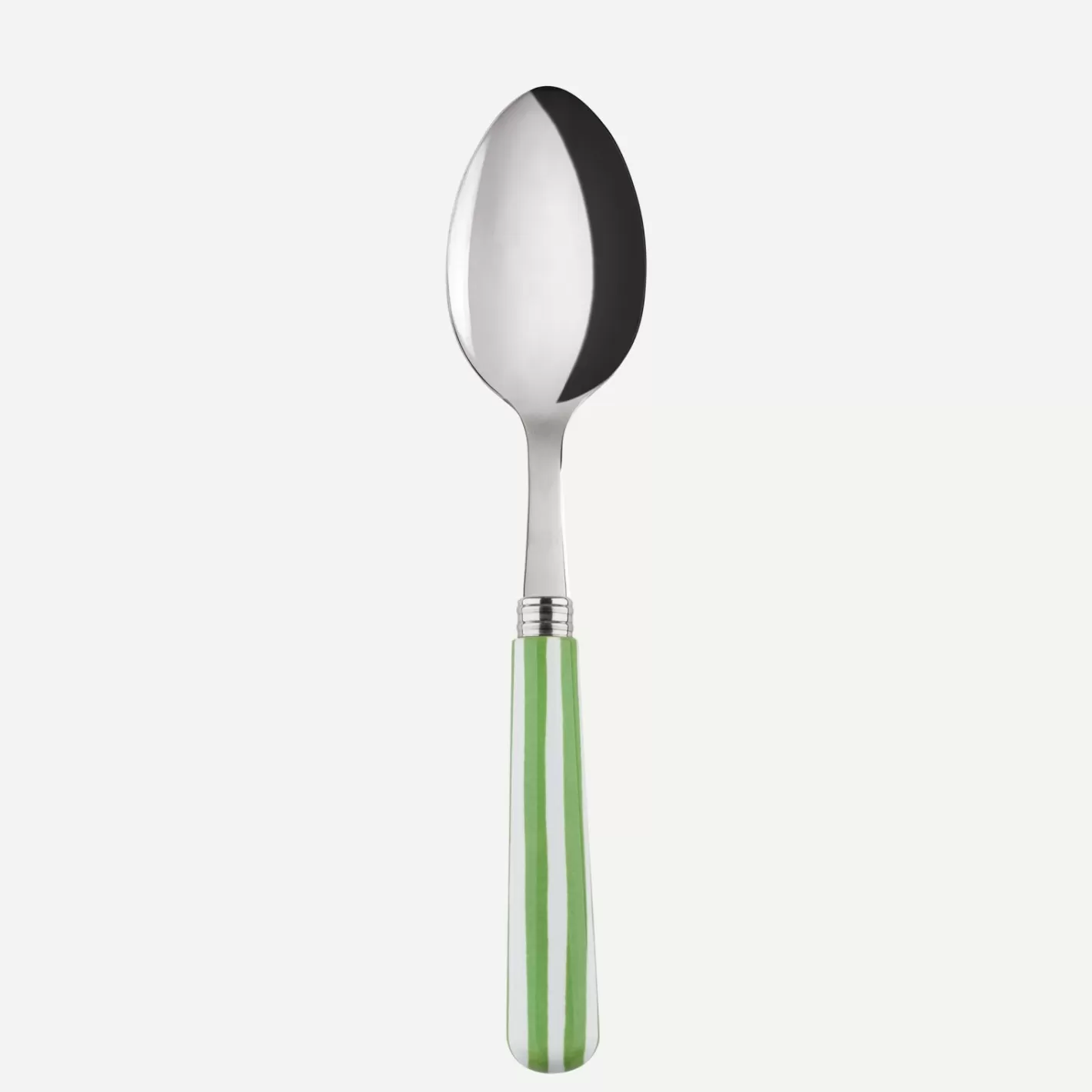 Sabre Paris Soup Spoon>White Stripe, Garden green