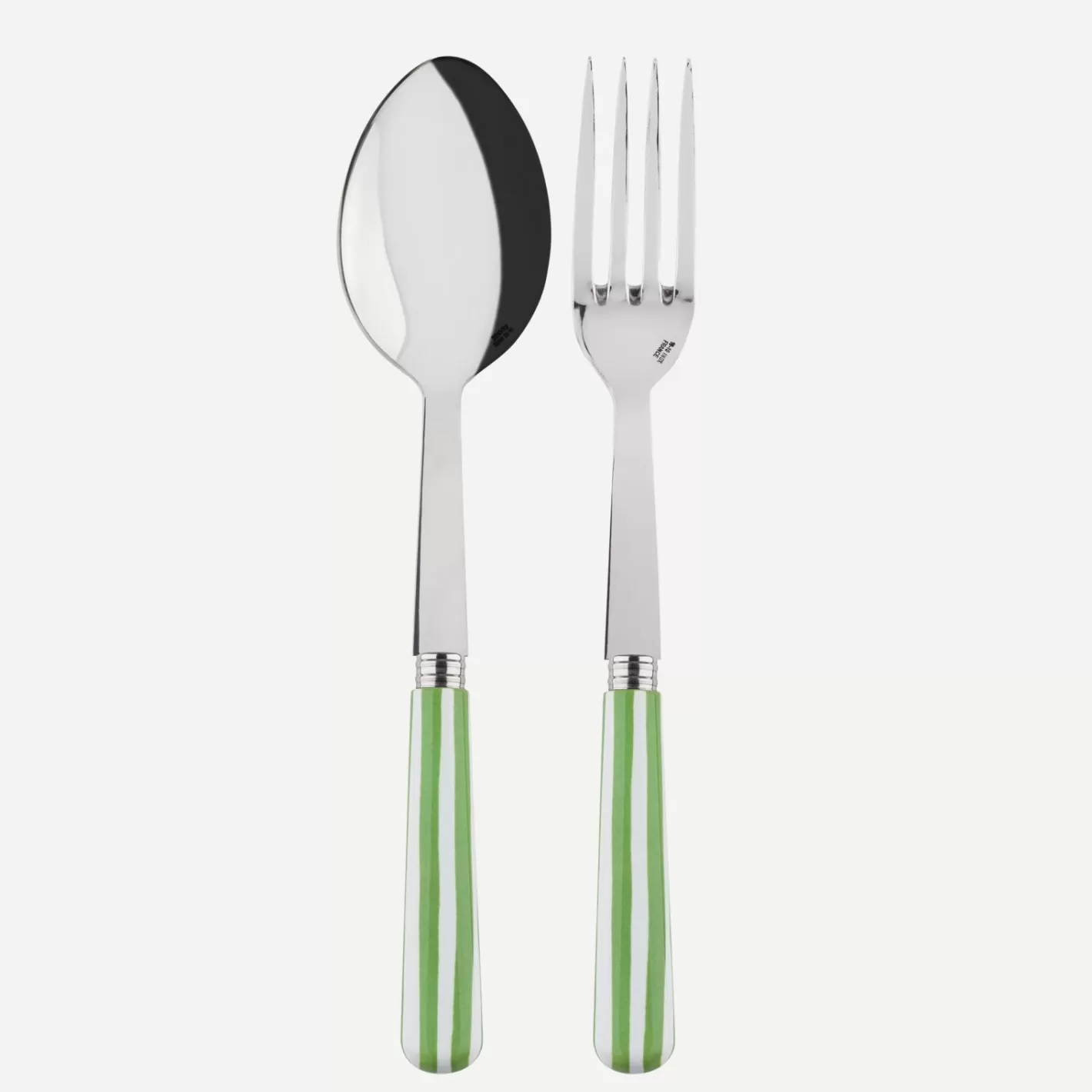 Sabre Paris Serving Set>White Stripe, Garden green