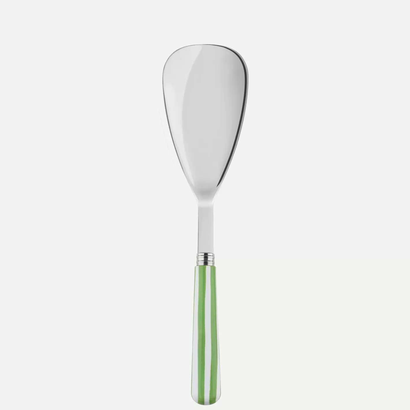 Sabre Paris Rice Spoon>White Stripe, Garden green