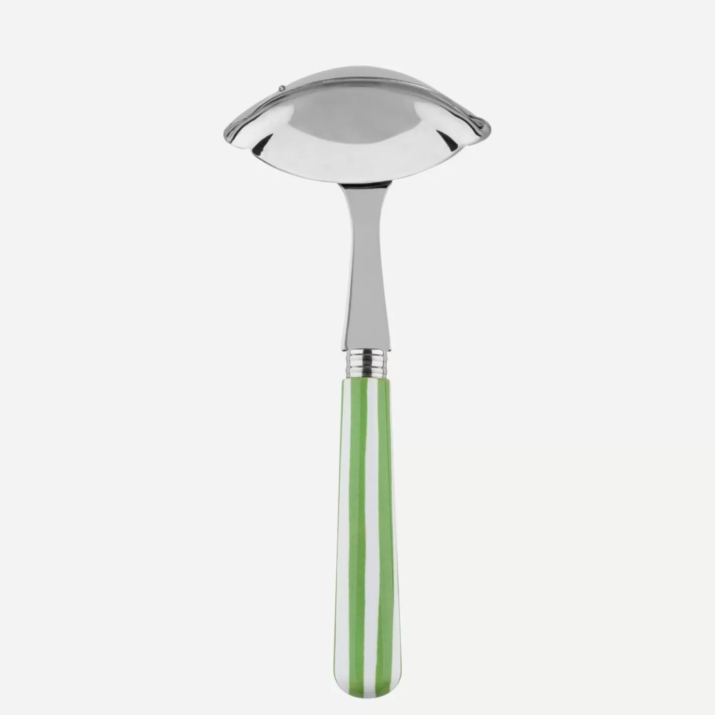 Sabre Paris Gravy Ladle>White Stripe, Garden green