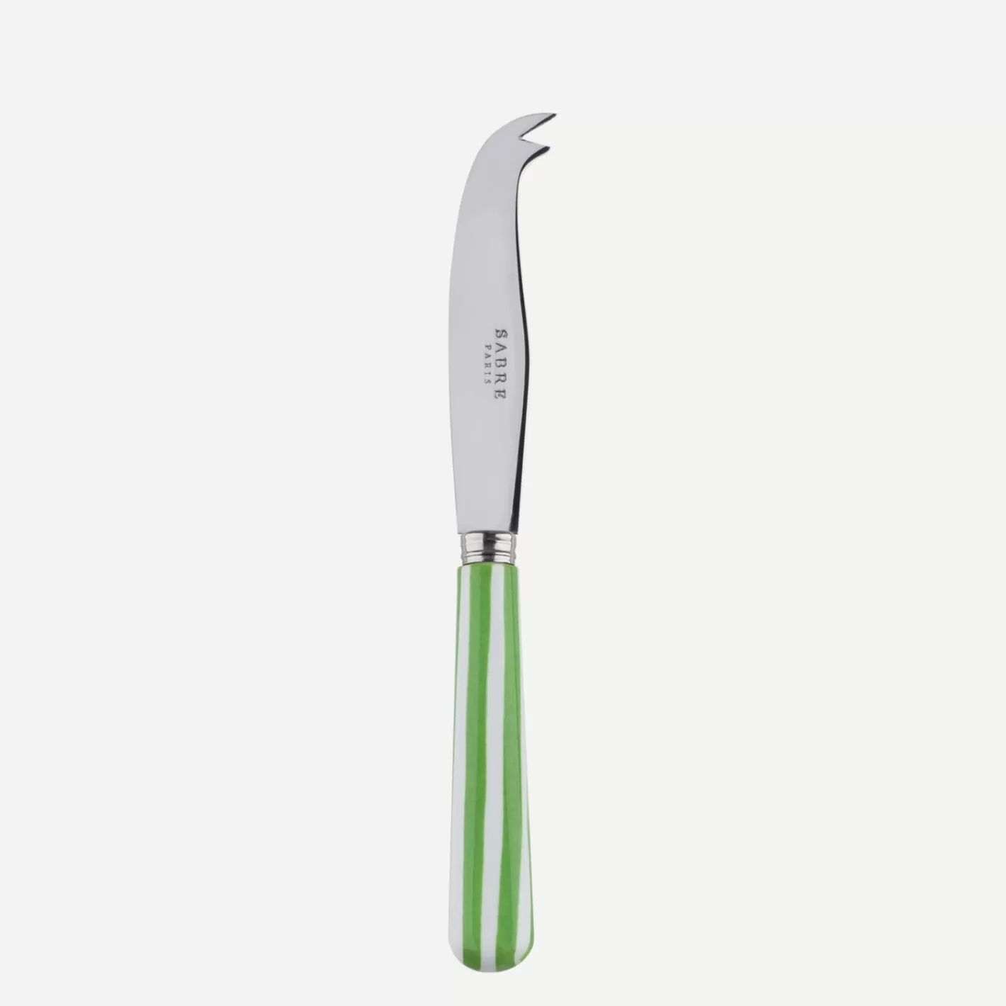 Sabre Paris Cheese Knife>White Stripe, Garden green