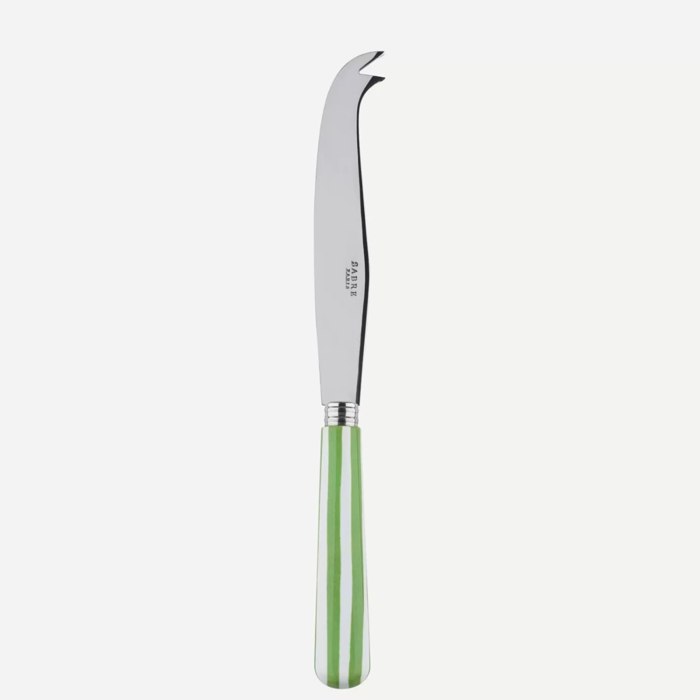 Sabre Paris Cheese Knife>White Stripe, Garden green