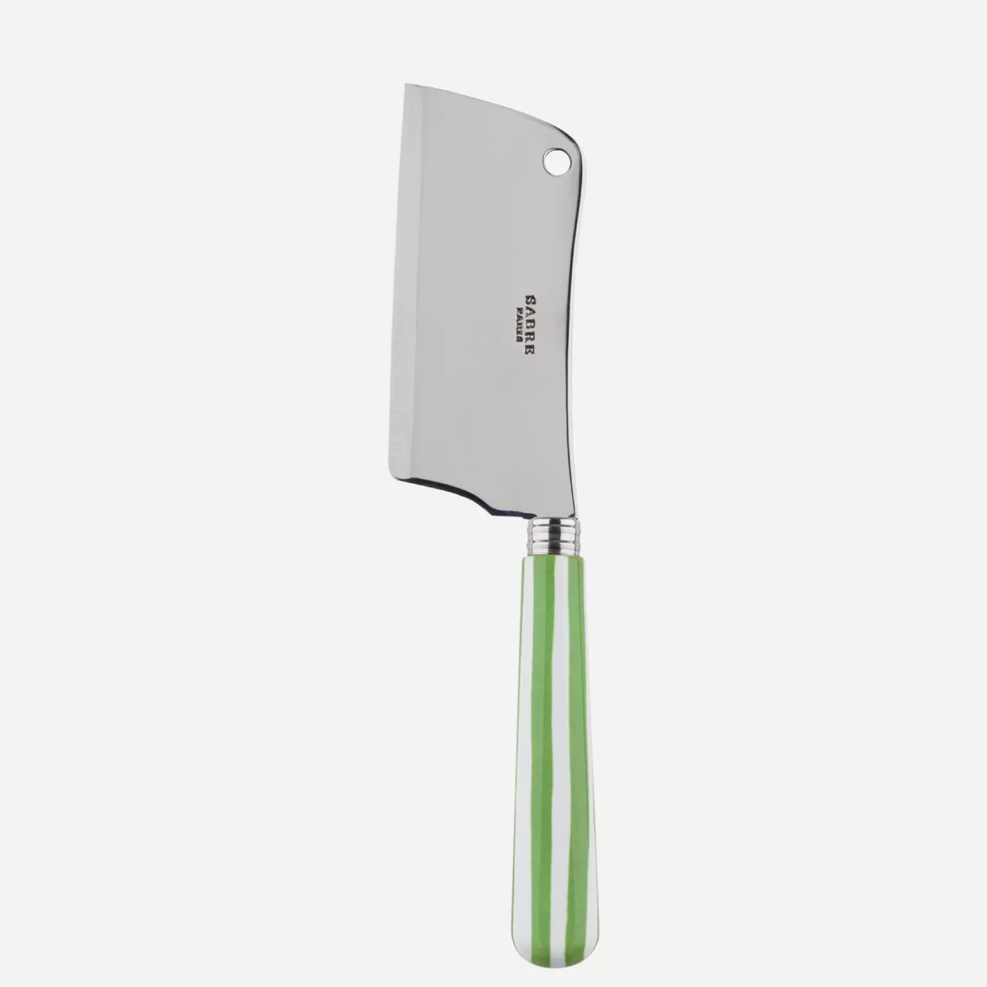 Sabre Paris Cheese Cleaver>White Stripe, Garden green