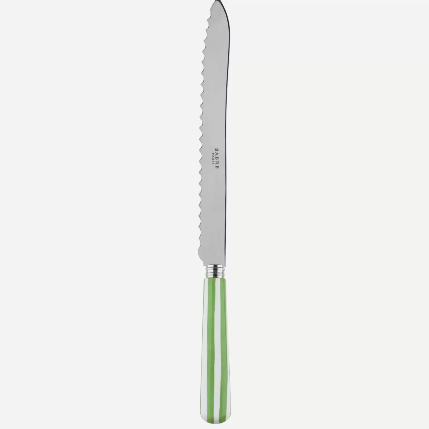 Sabre Paris Bread Knife>White Stripe, Garden green