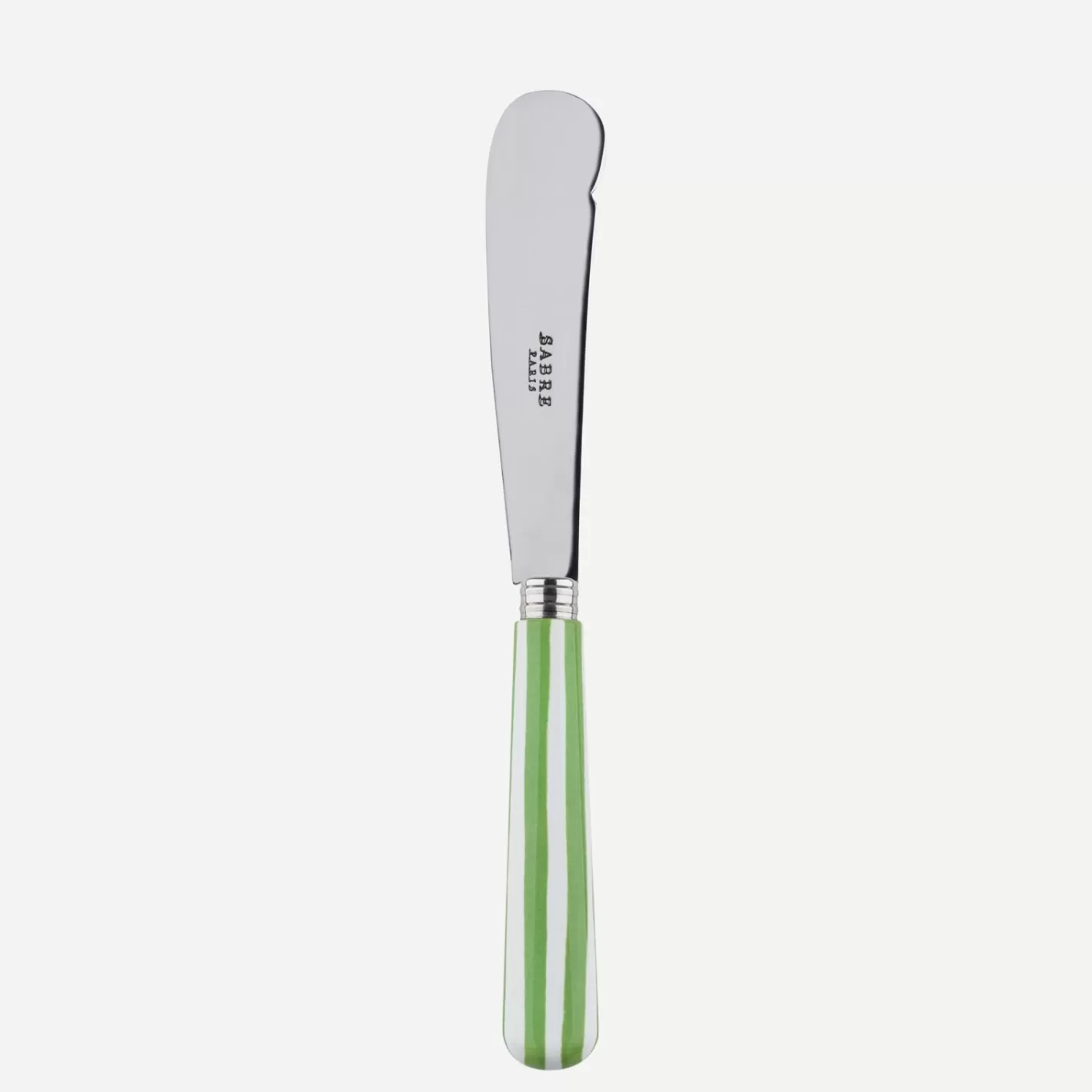 Sabre Paris Butter Knife>White Stripe, Garden green