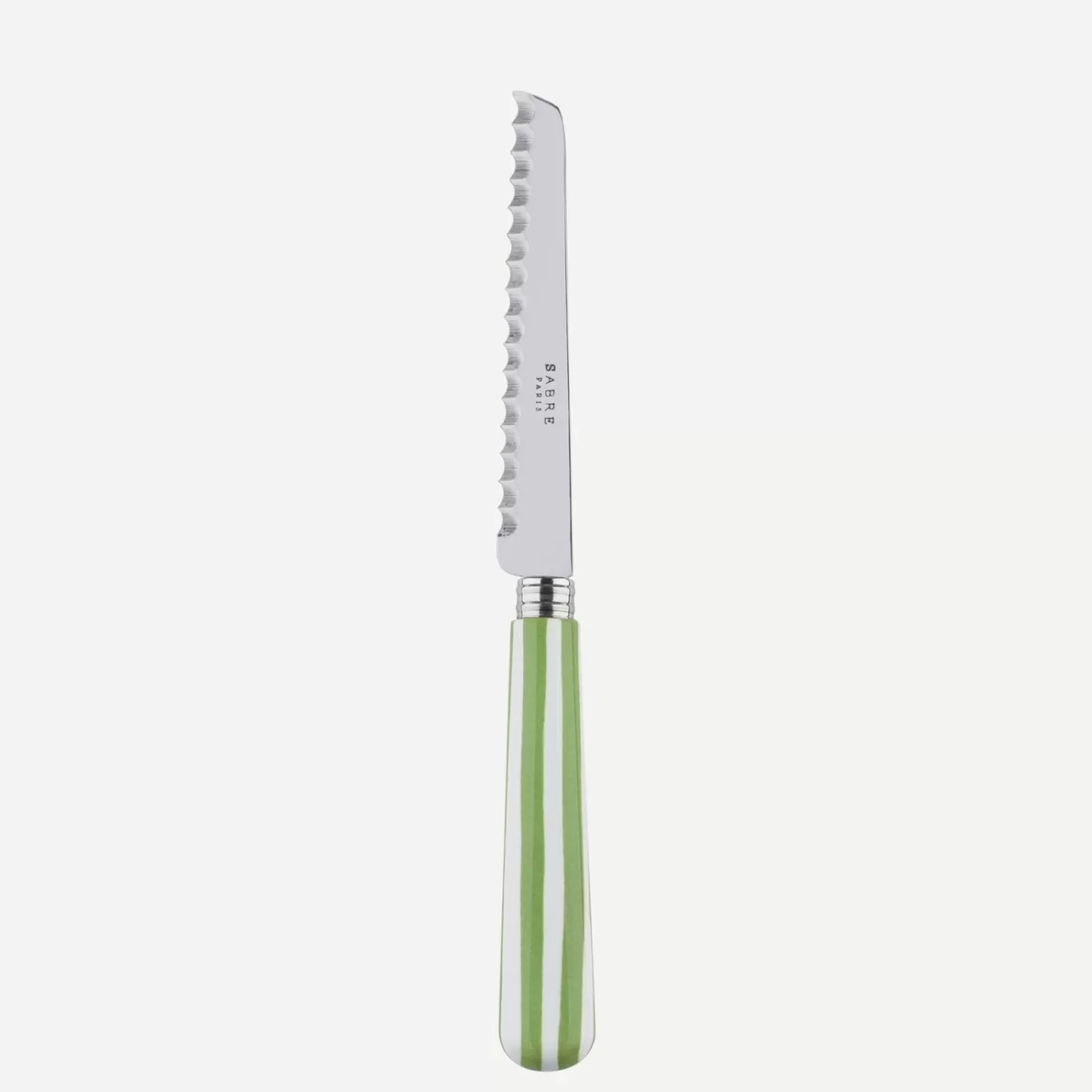 Sabre Paris Tomato Knife>White Stripe, Garden green