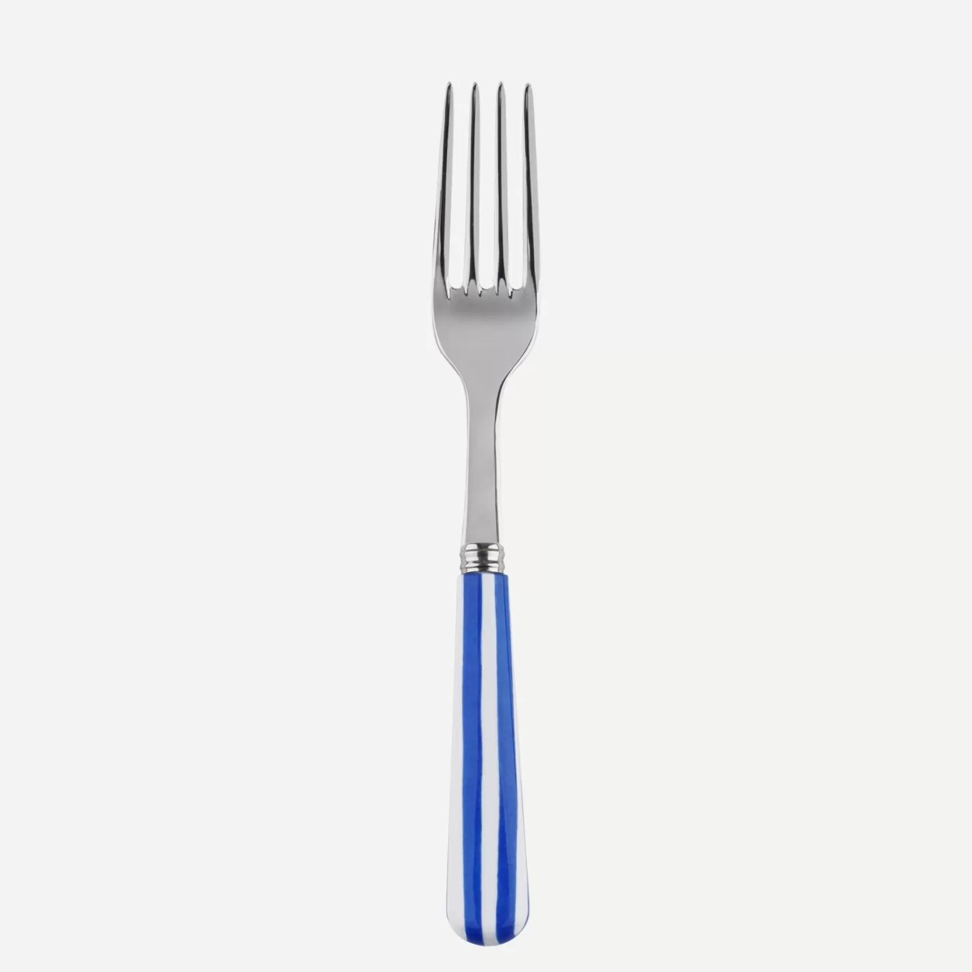 Sabre Paris Salad Fork>White Stripe, Lapis blue