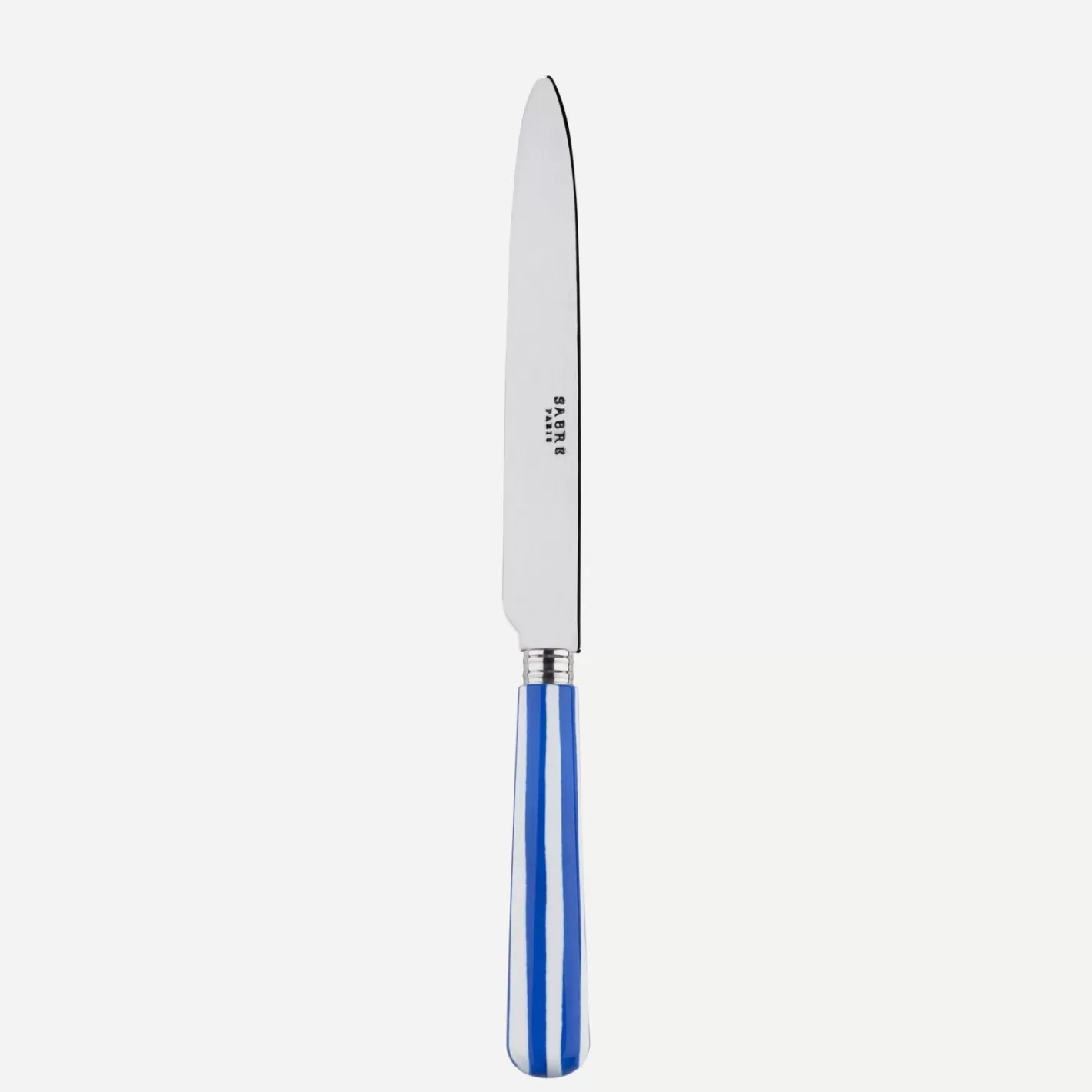 Sabre Paris Dinner Knife>White Stripe, Lapis blue