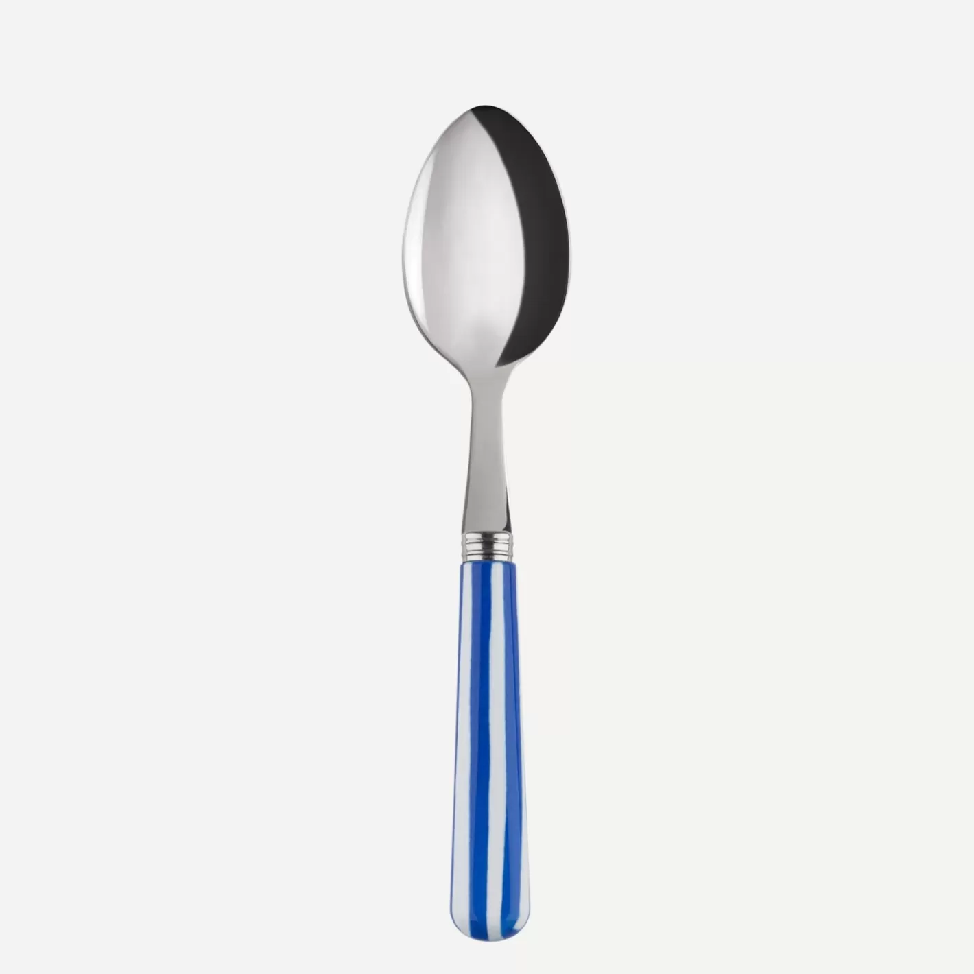 Sabre Paris Teaspoon>White Stripe, Lapis blue