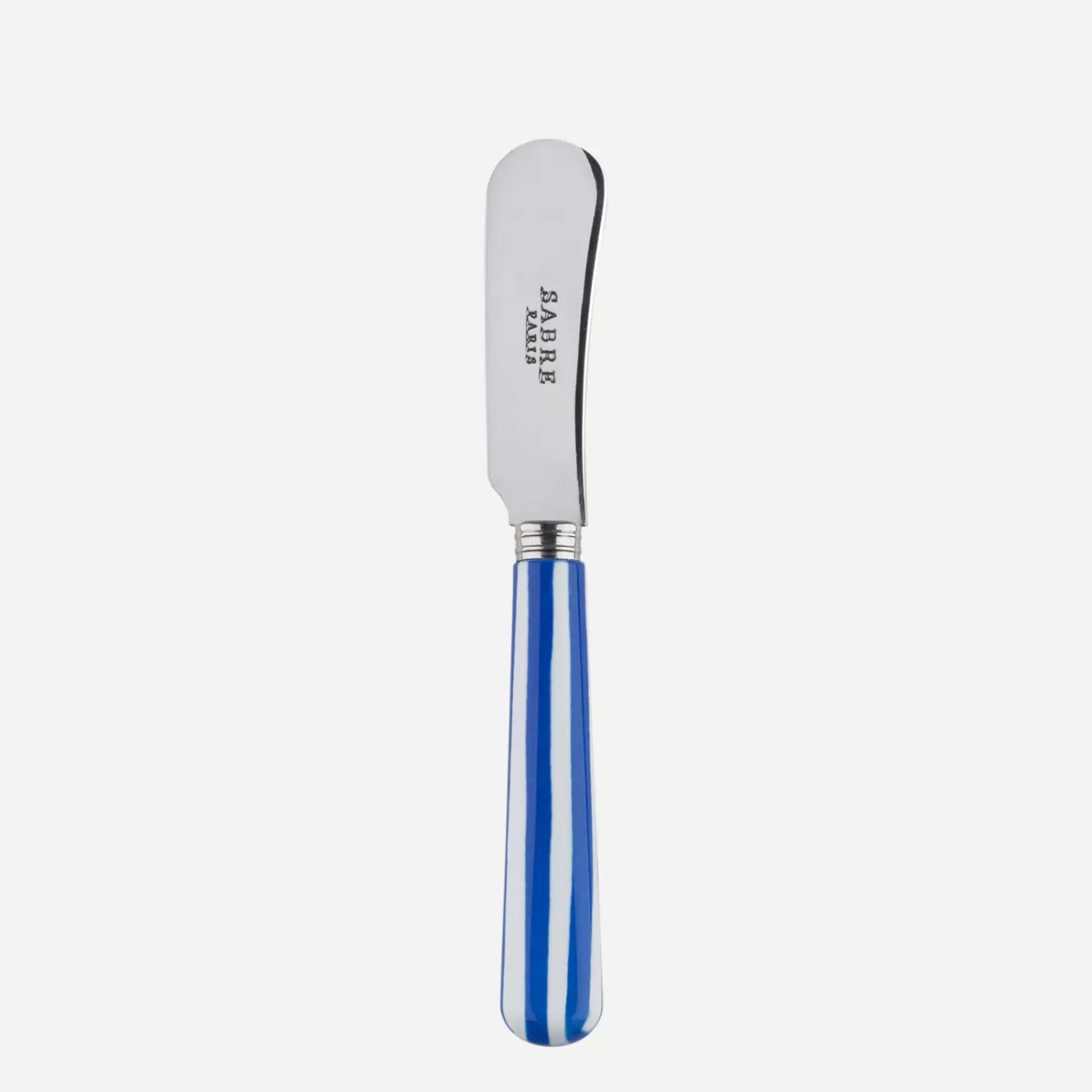 Sabre Paris Butter Spreader>White Stripe, Lapis blue