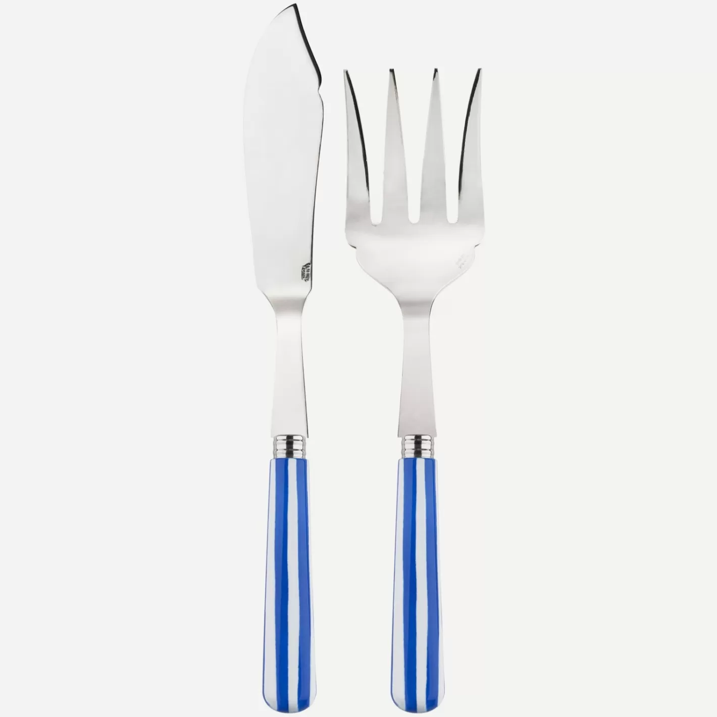 Sabre Paris Fish Serving Set>White Stripe, Lapis blue