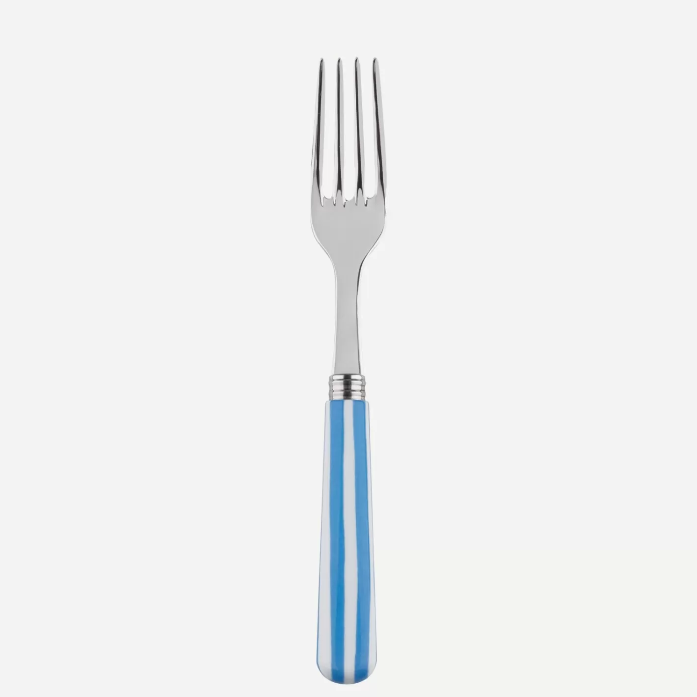 Sabre Paris Dinner Fork>White Stripe, Light blue