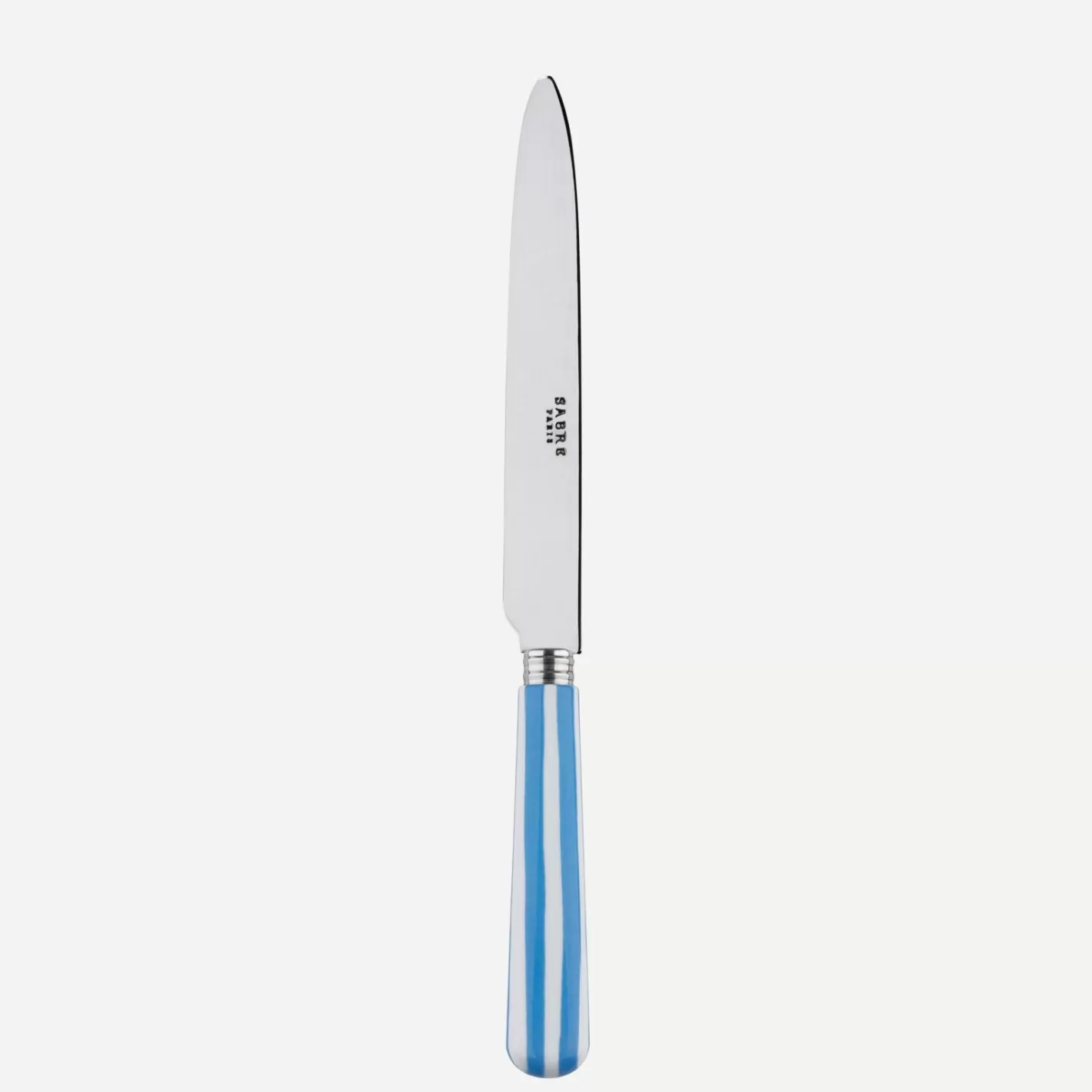 Sabre Paris Dinner Knife>White Stripe, Light blue