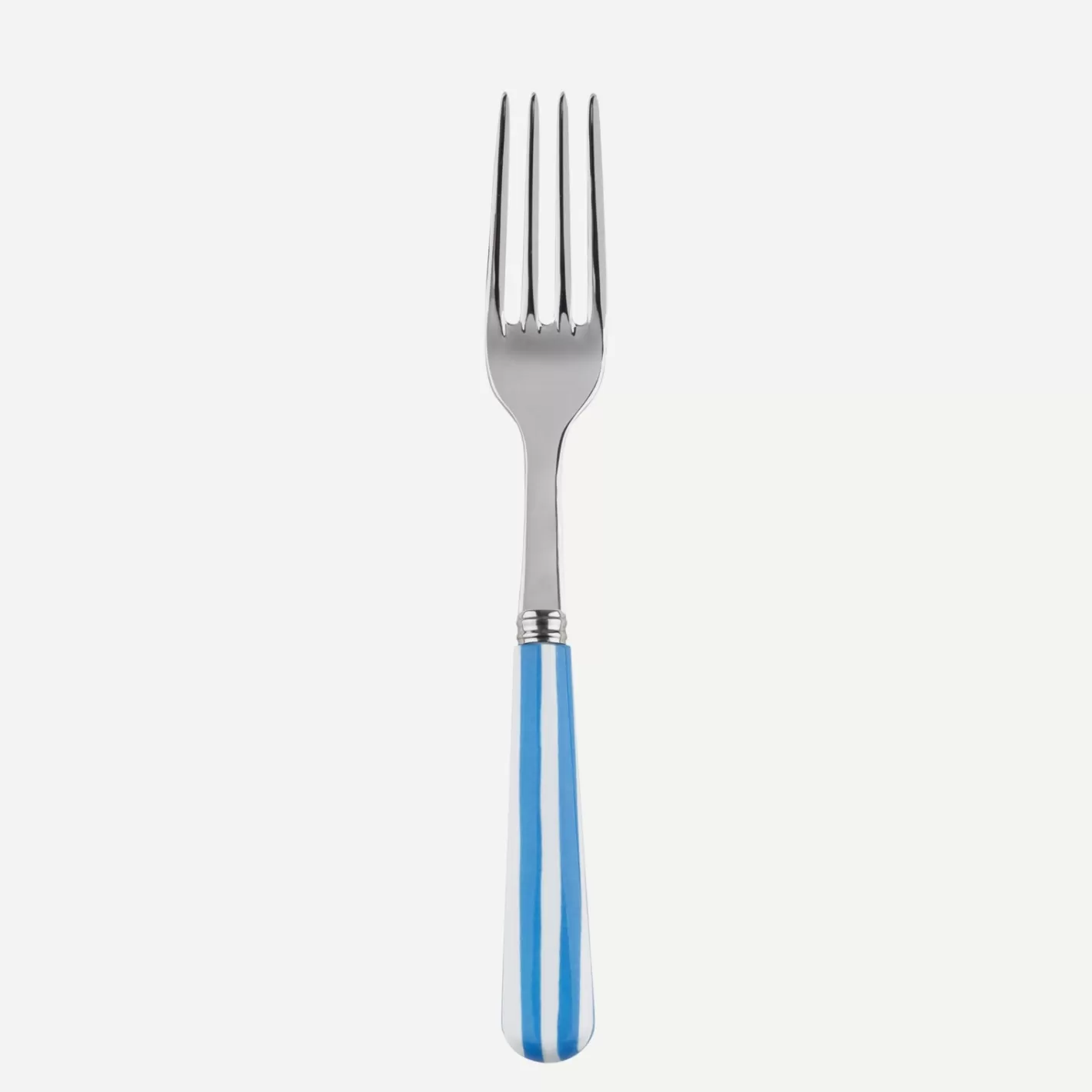 Sabre Paris Salad Fork>White Stripe, Light blue