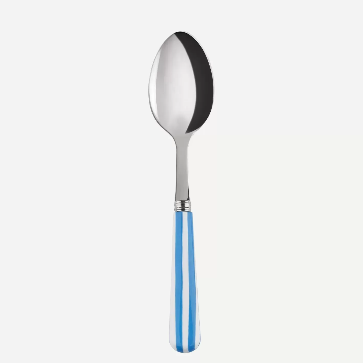 Sabre Paris Dessert Spoon>White Stripe, Light blue