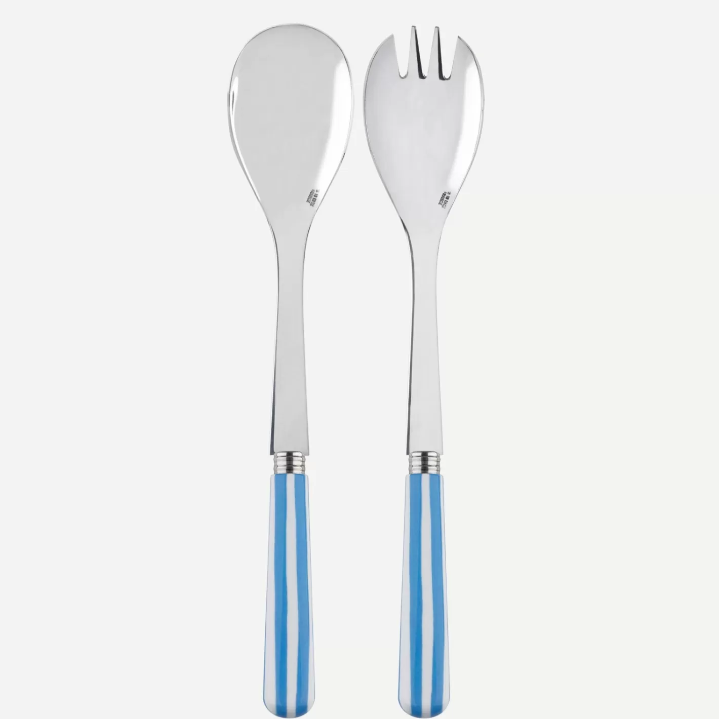 Sabre Paris Salad Set>White Stripe, Light blue