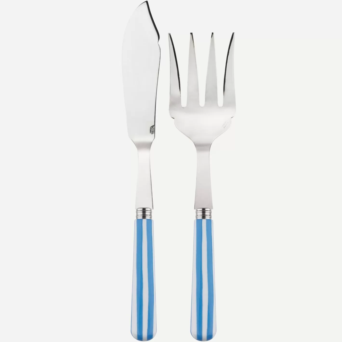 Sabre Paris Fish Serving Set>White Stripe, Light blue