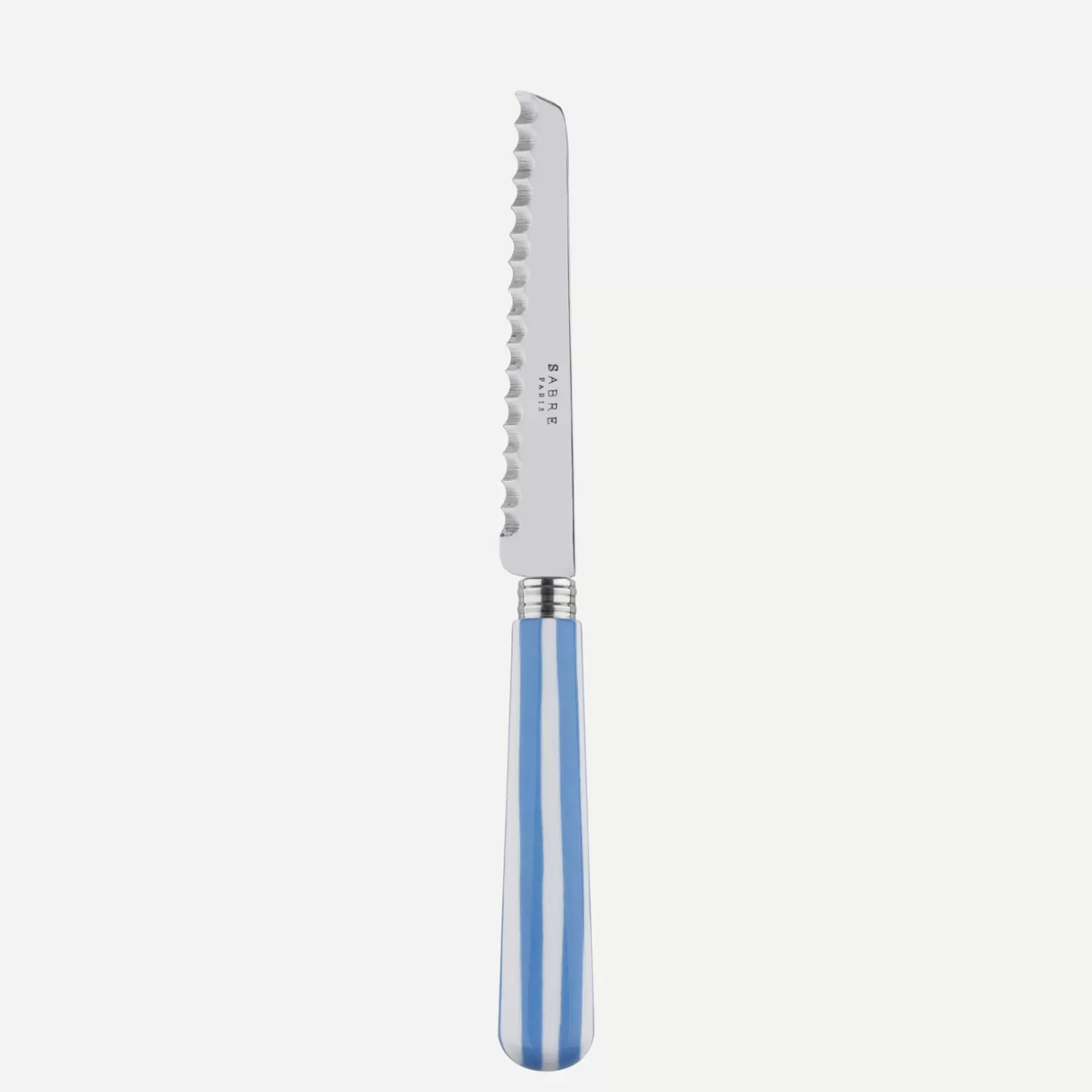 Sabre Paris Tomato Knife>White Stripe, Light blue