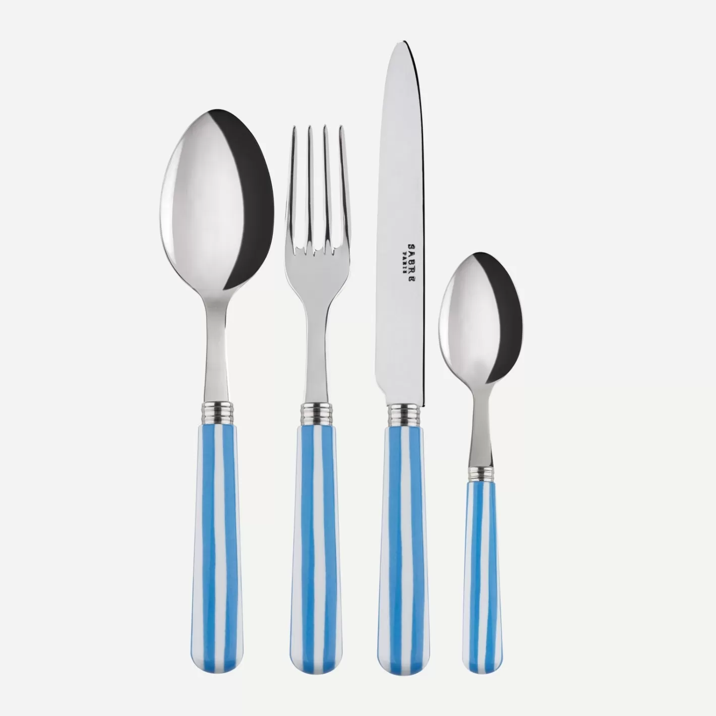 Sabre Paris Set Of 4 Pieces>White Stripe, Light blue