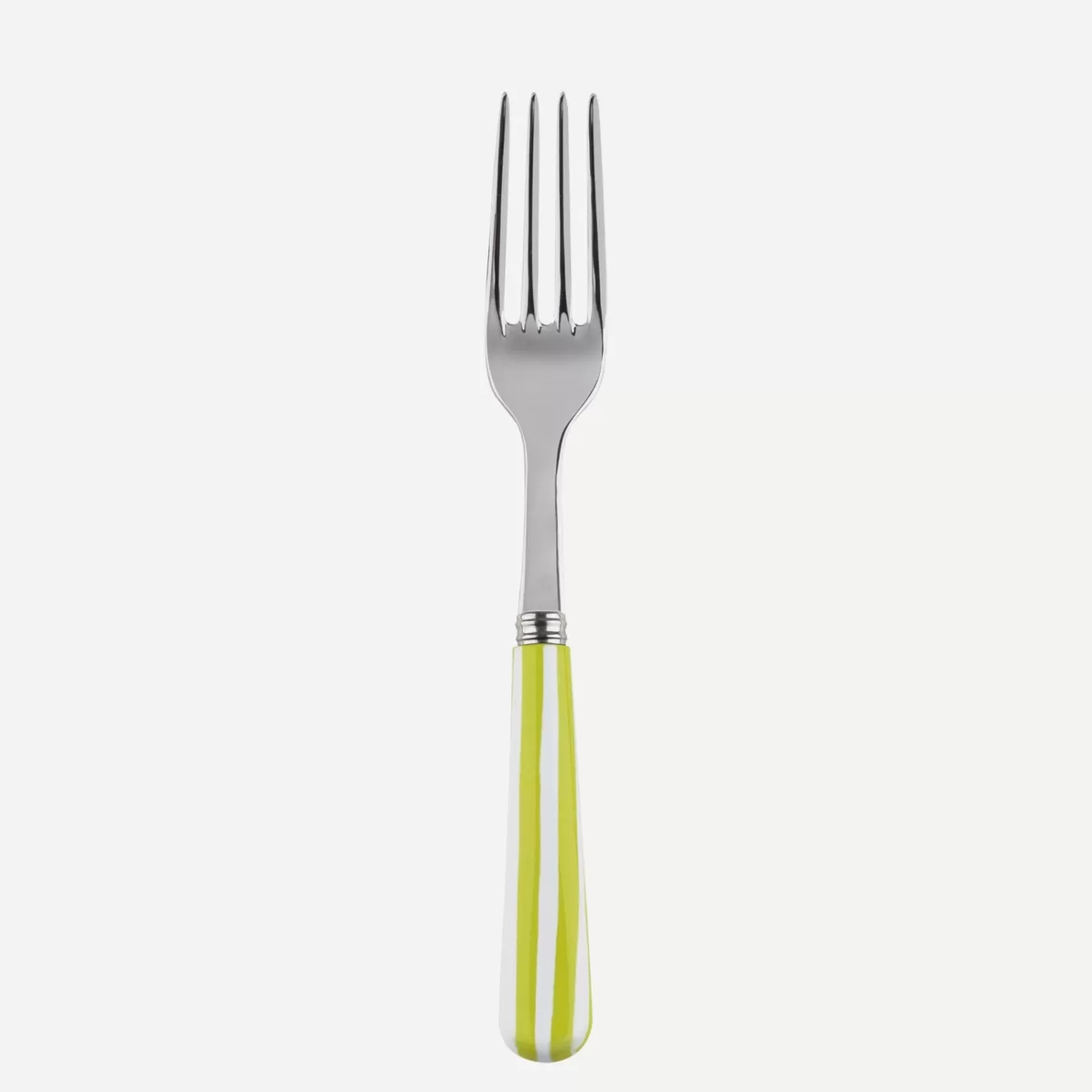 Sabre Paris Salad Fork>White Stripe, Lime