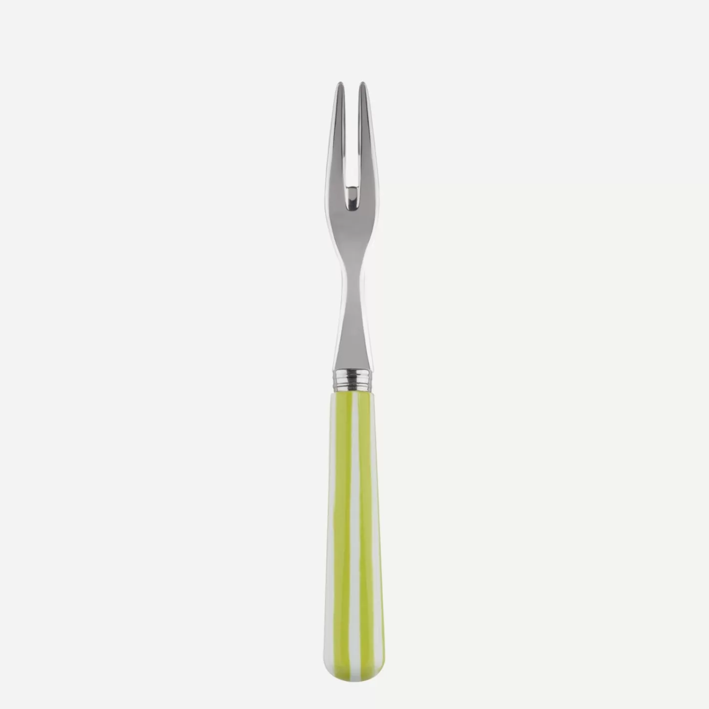 Sabre Paris Cocktail Fork>White Stripe, Lime