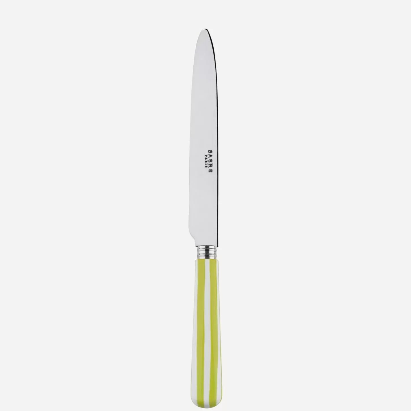 Sabre Paris Dinner Knife>White Stripe, Lime