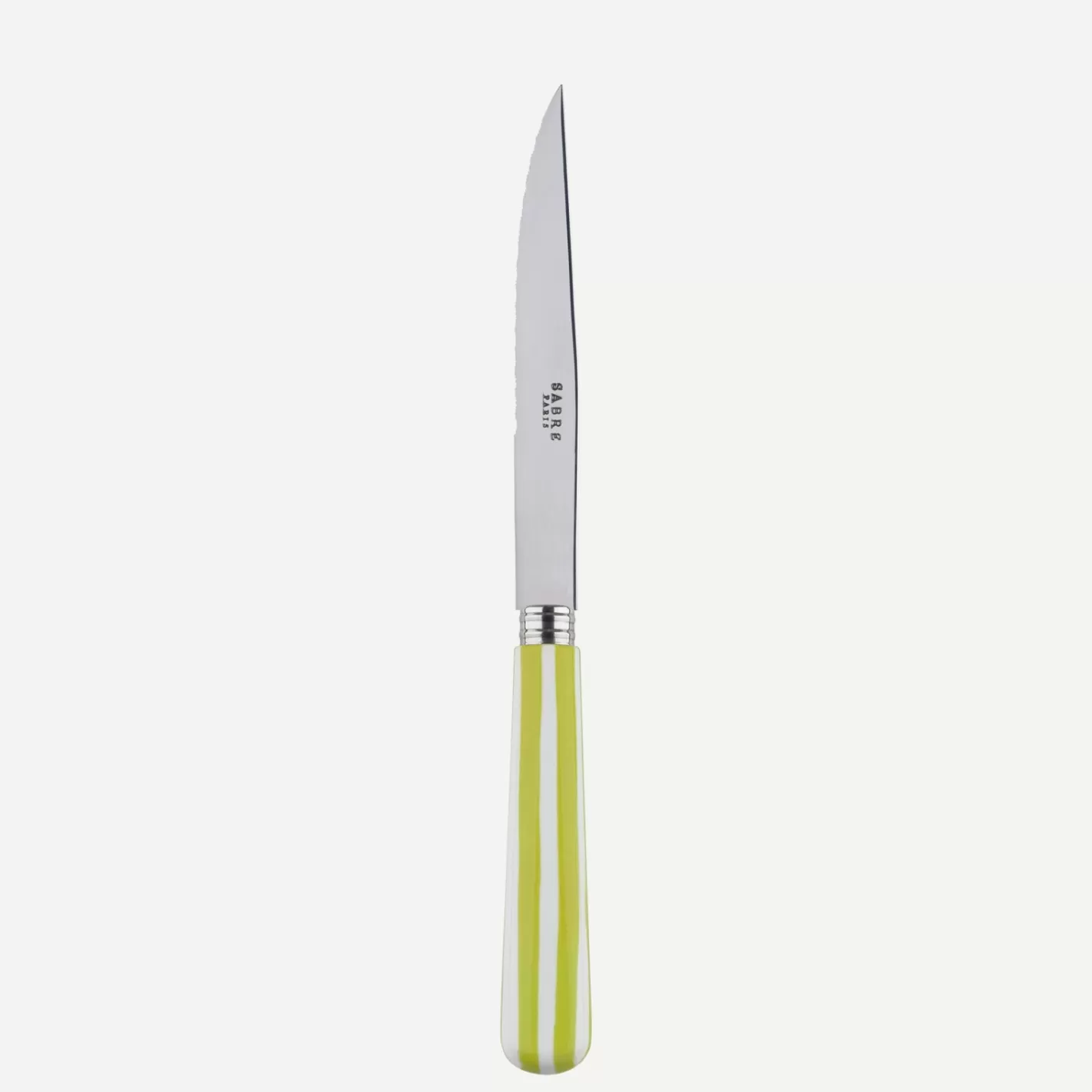 Sabre Paris Steak Knife>White Stripe, Lime