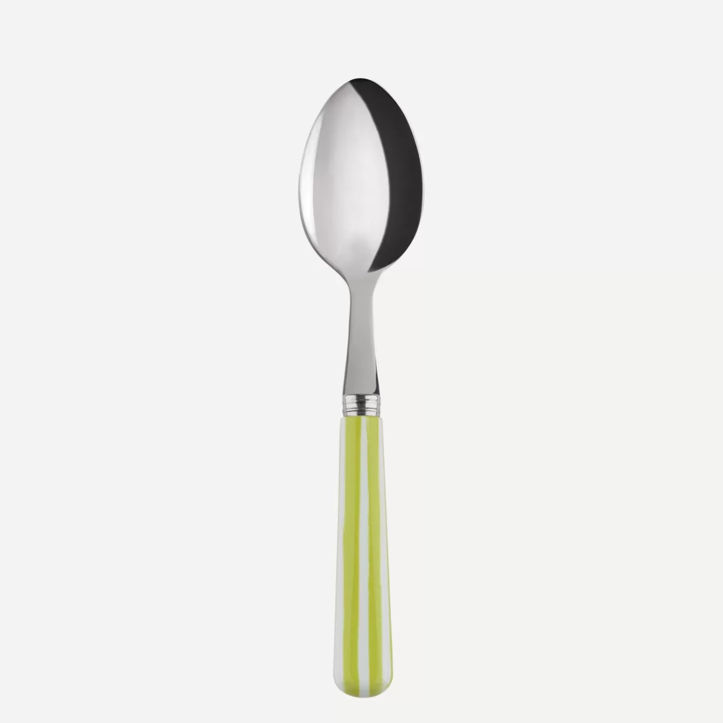 Sabre Paris Teaspoon>White Stripe, Lime