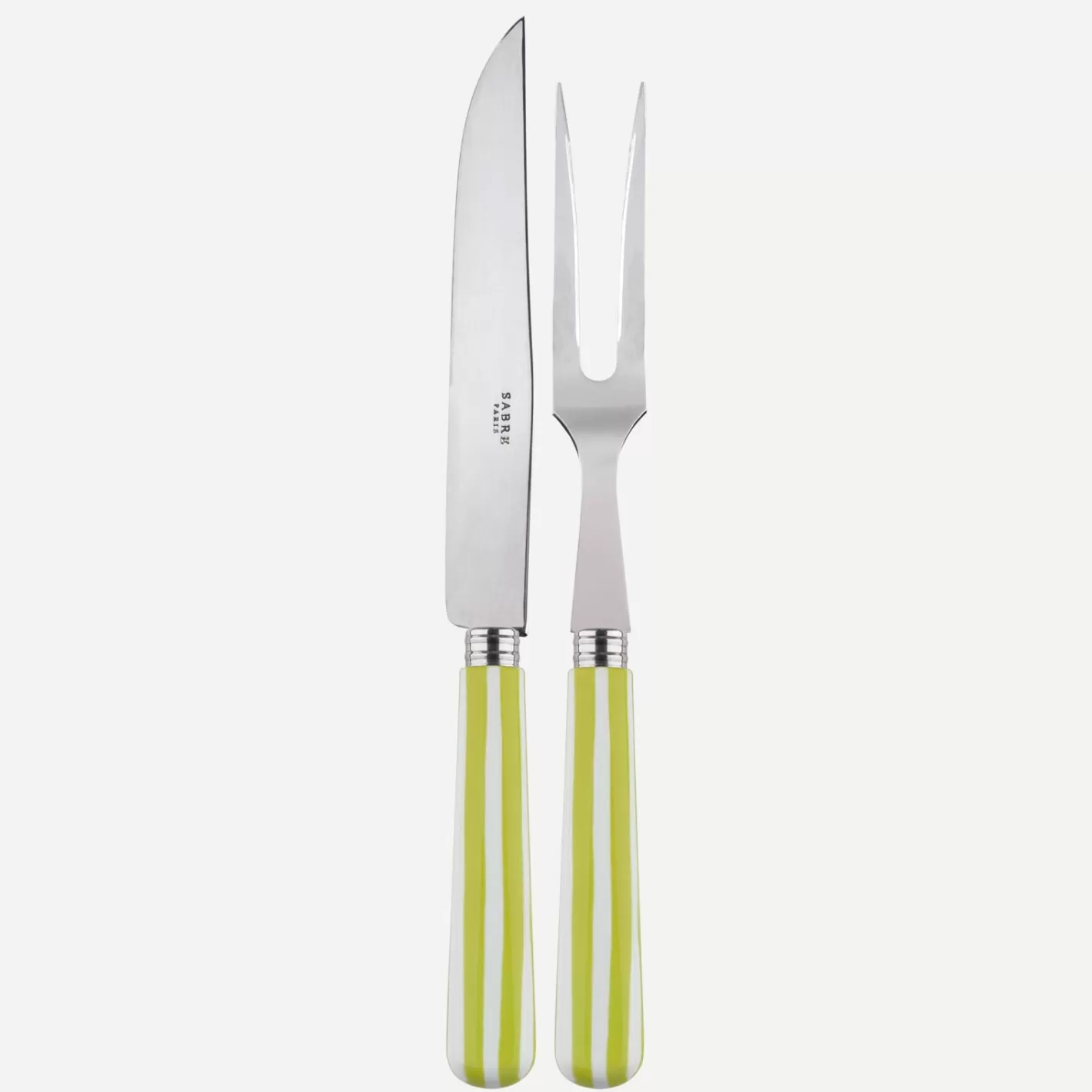 Sabre Paris Carving Set>White Stripe, Lime