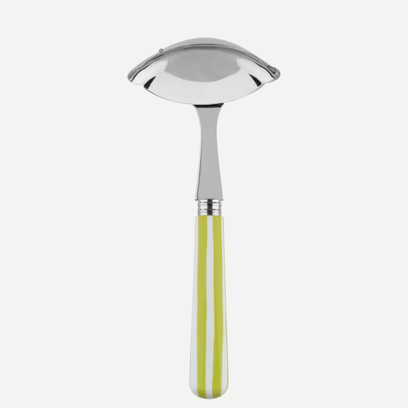 Sabre Paris Gravy Ladle>White Stripe, Lime