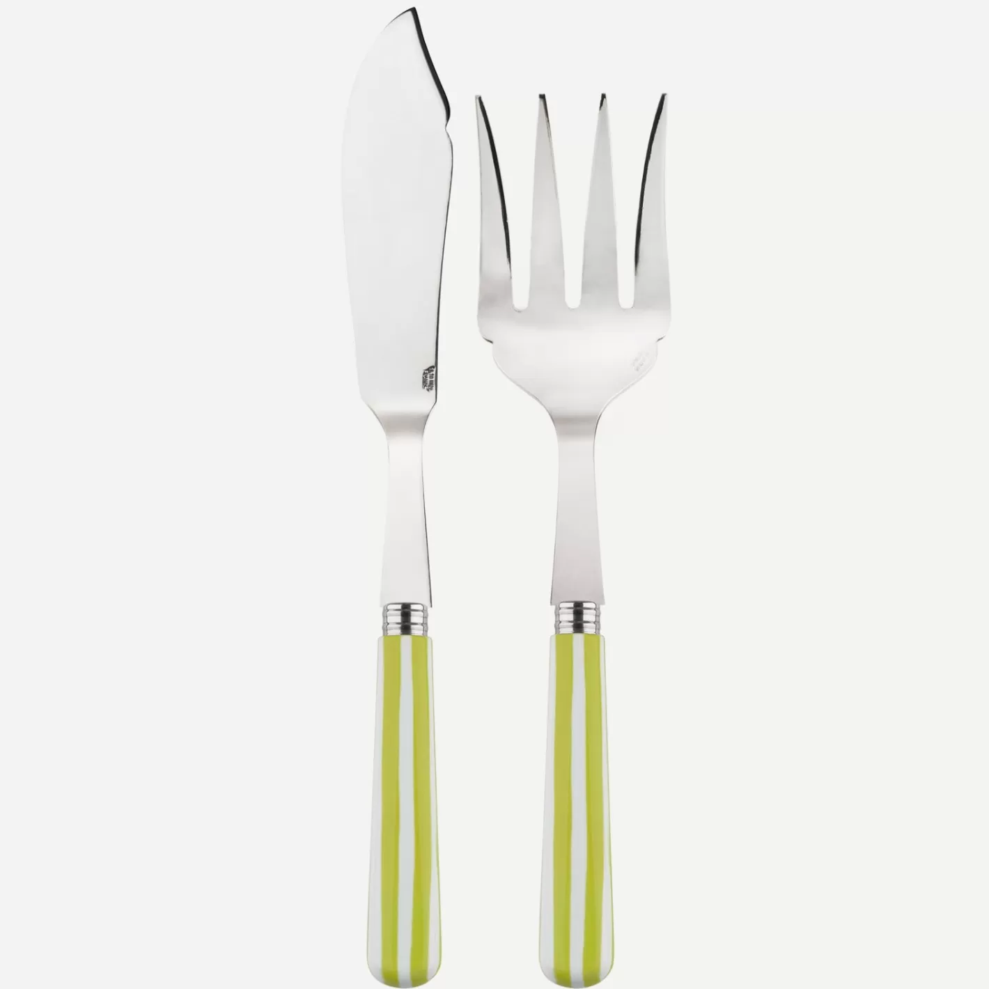 Sabre Paris Fish Serving Set>White Stripe, Lime