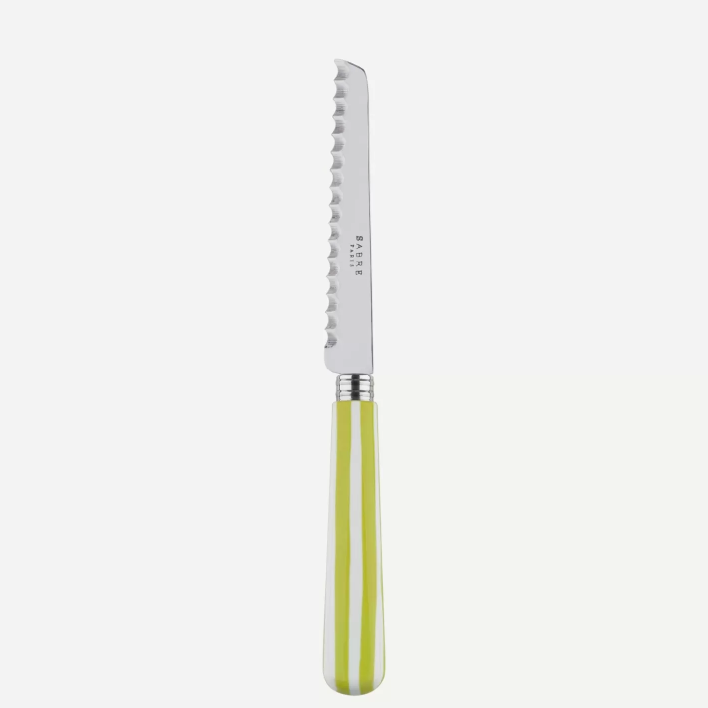 Sabre Paris Tomato Knife>White Stripe, Lime