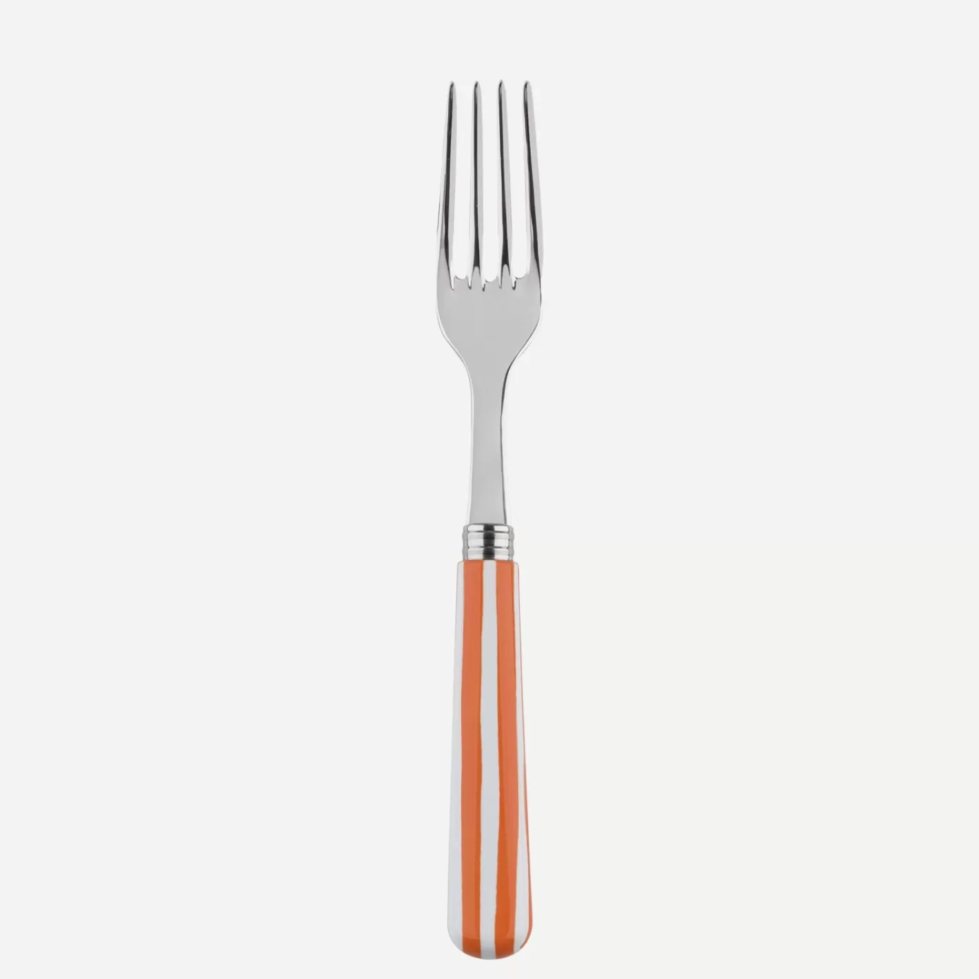 Sabre Paris Dinner Fork>White Stripe, Orange