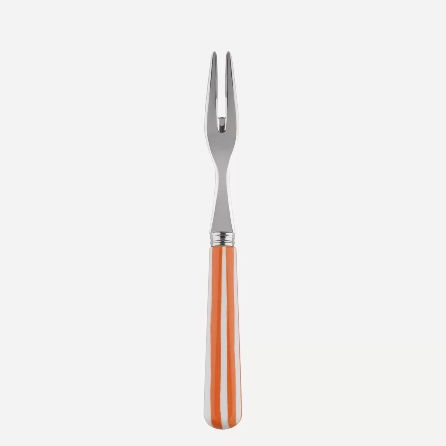 Sabre Paris Cocktail Fork>White Stripe, Orange