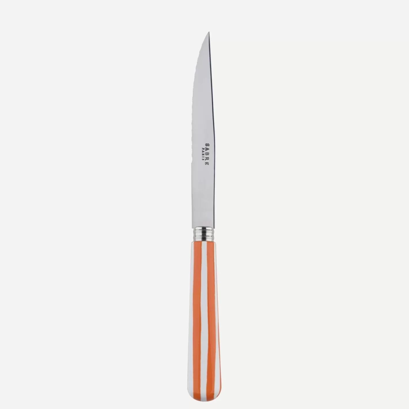 Sabre Paris Steak Knife>White Stripe, Orange