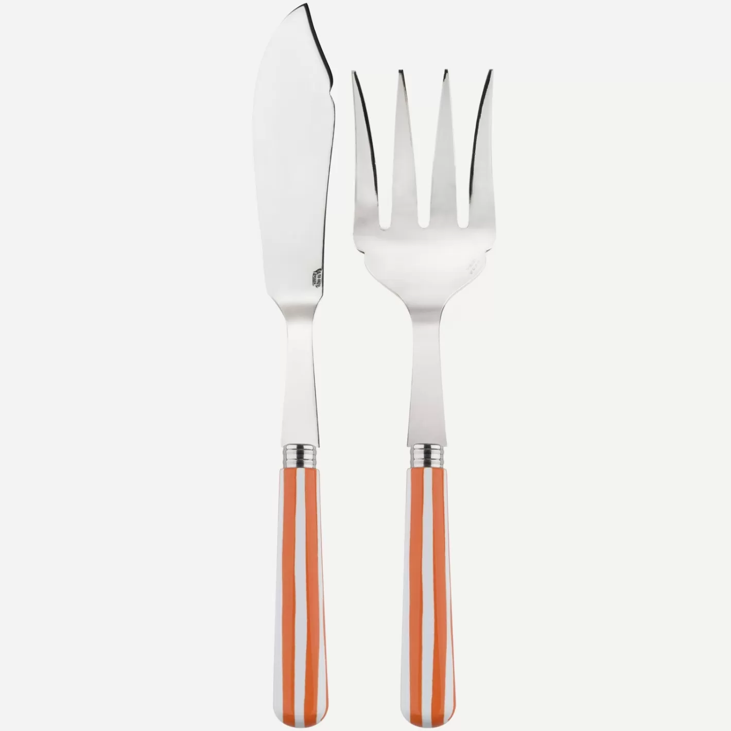 Sabre Paris Fish Serving Set>White Stripe, Orange