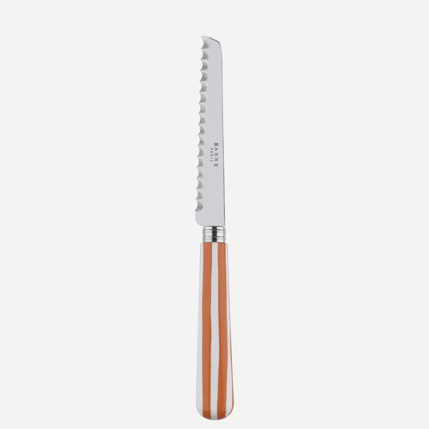 Sabre Paris Tomato Knife>White Stripe, Orange