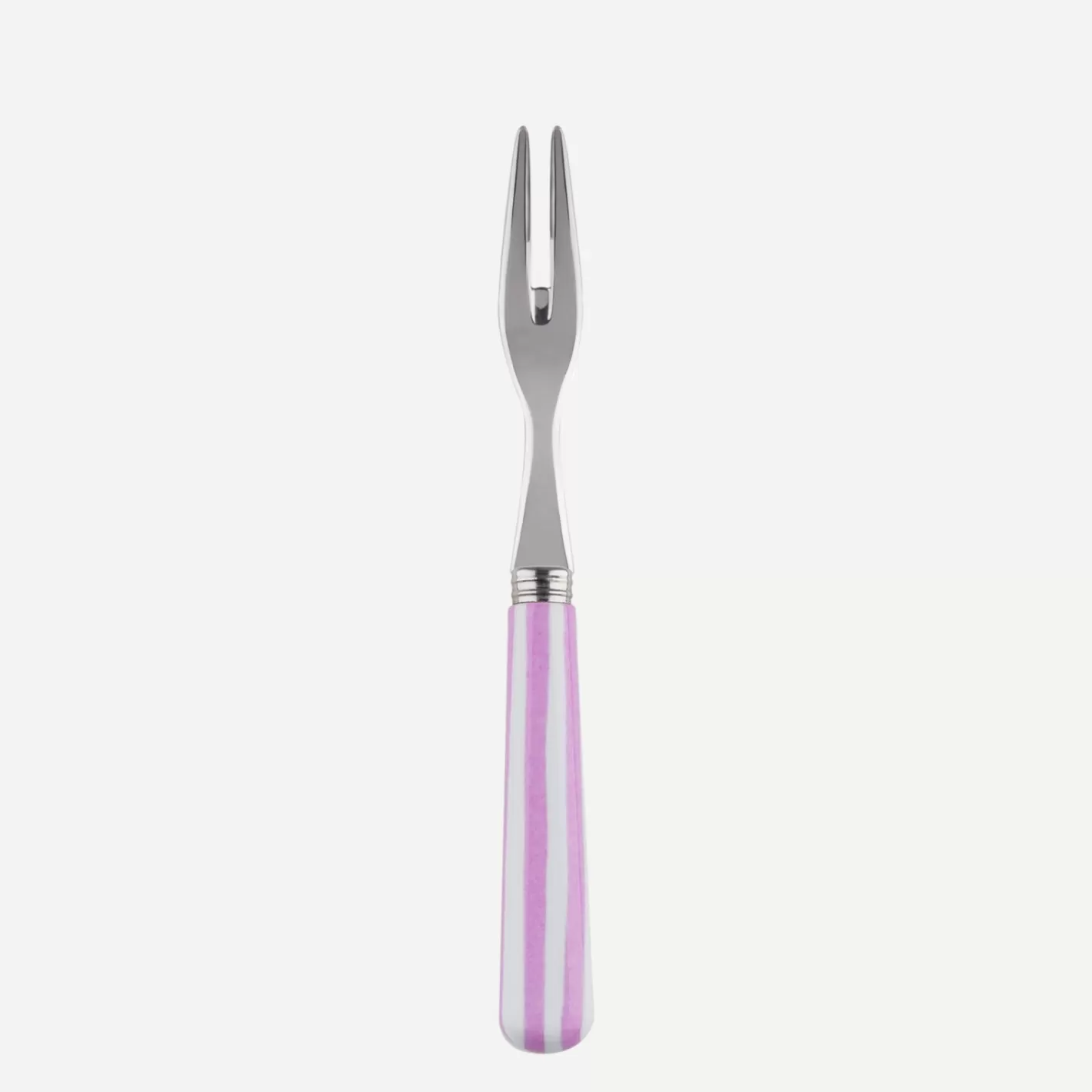 Sabre Paris Cocktail Fork>White Stripe, Pink