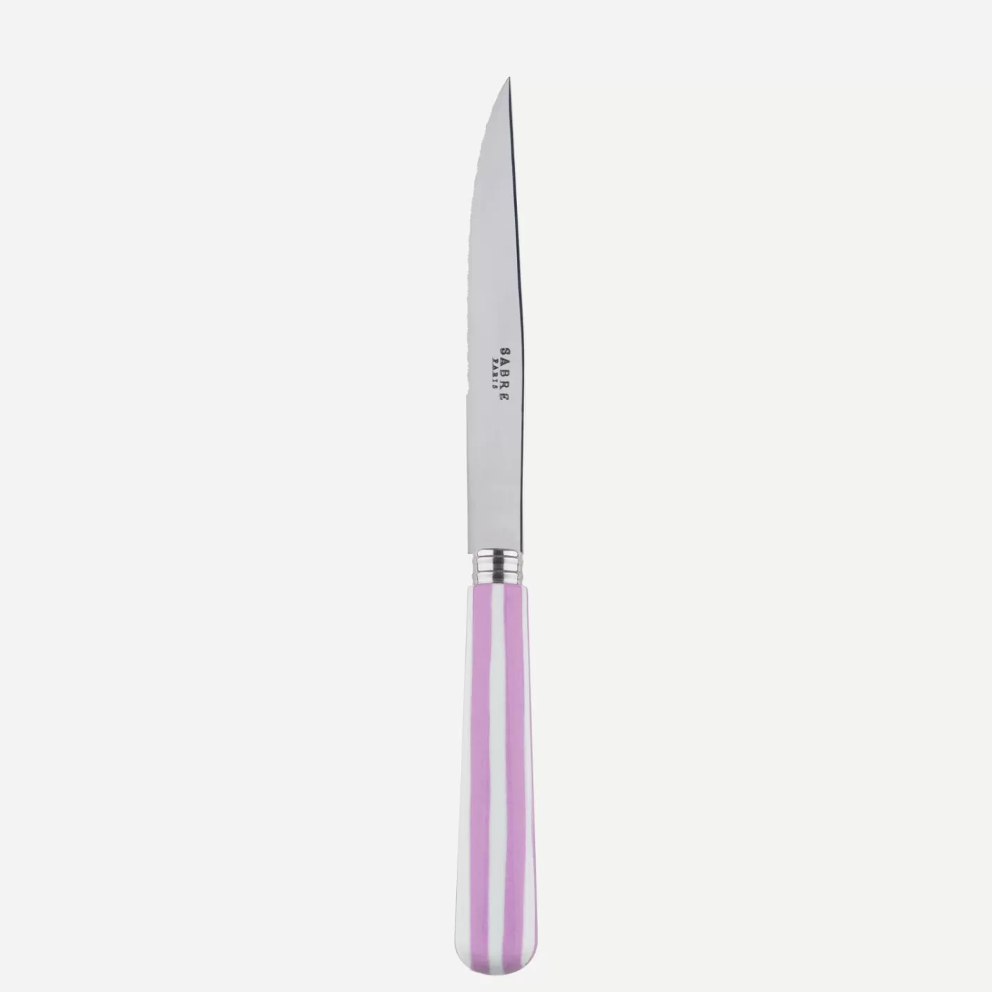 Sabre Paris Steak Knife>White Stripe, Pink