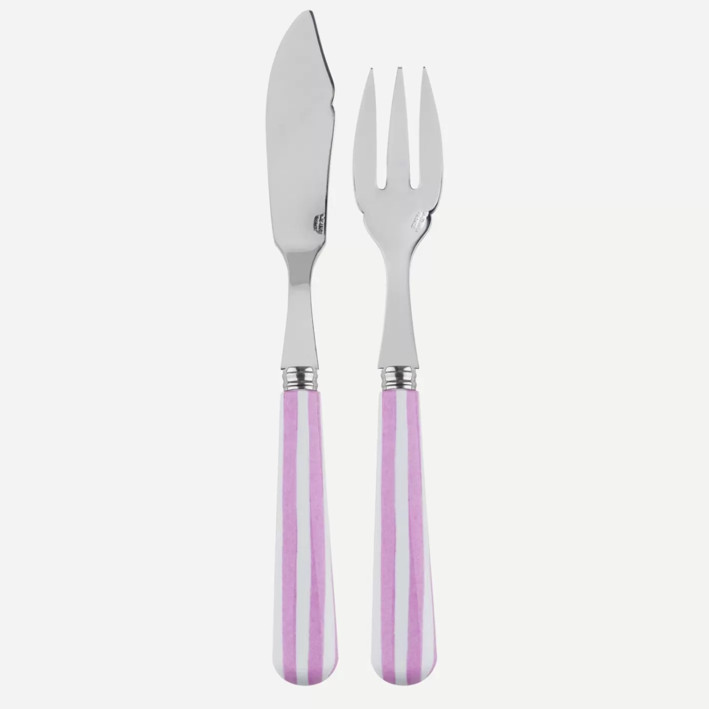 Sabre Paris Fish Knife | Fish Fork>White Stripe, Pink