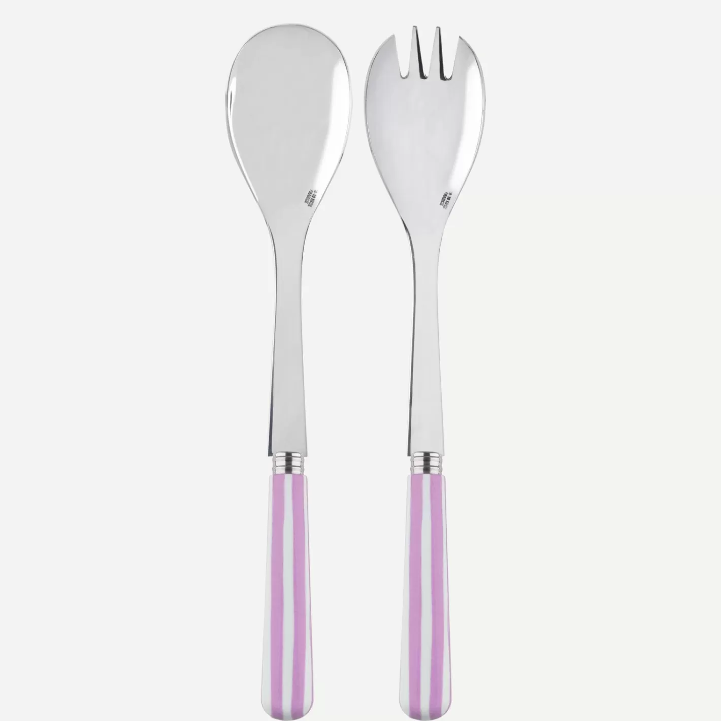 Sabre Paris Salad Set>White Stripe, Pink