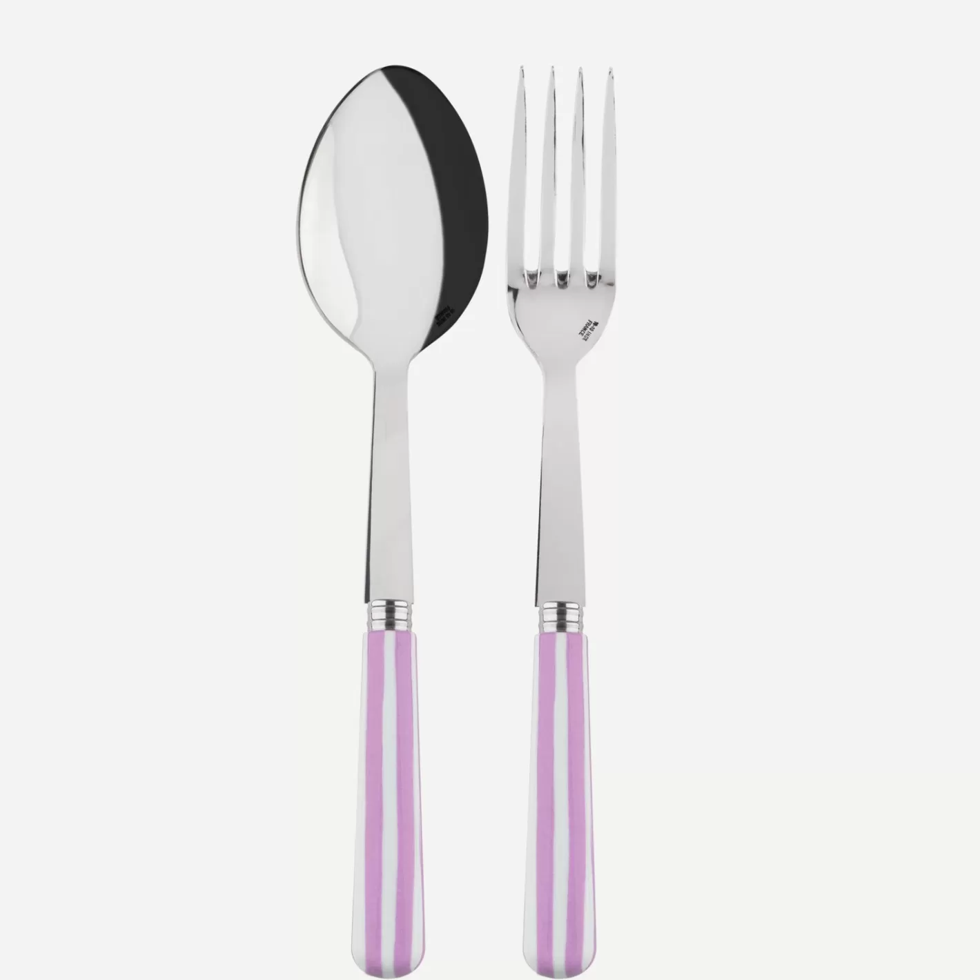 Sabre Paris Serving Set>White Stripe, Pink